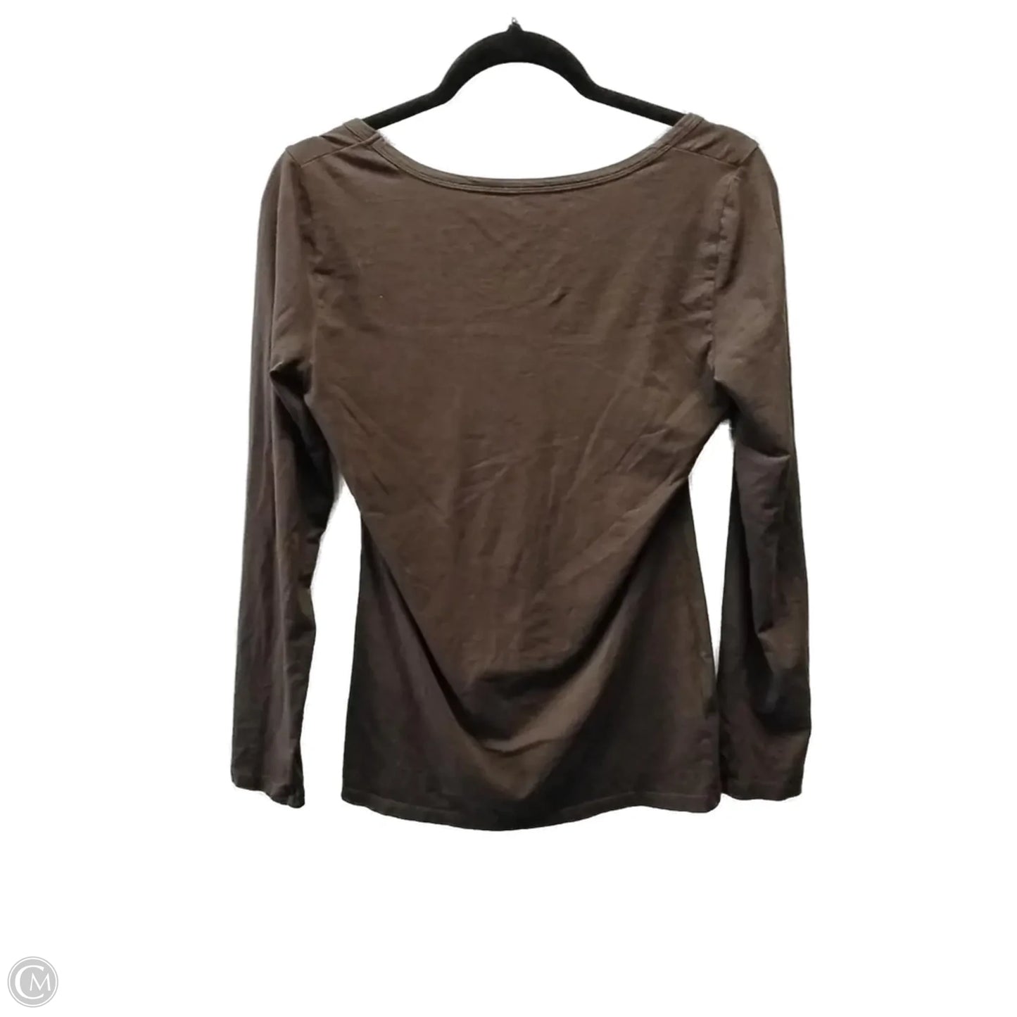 Top Long Sleeve Basic By Loft In Brown, Size: M