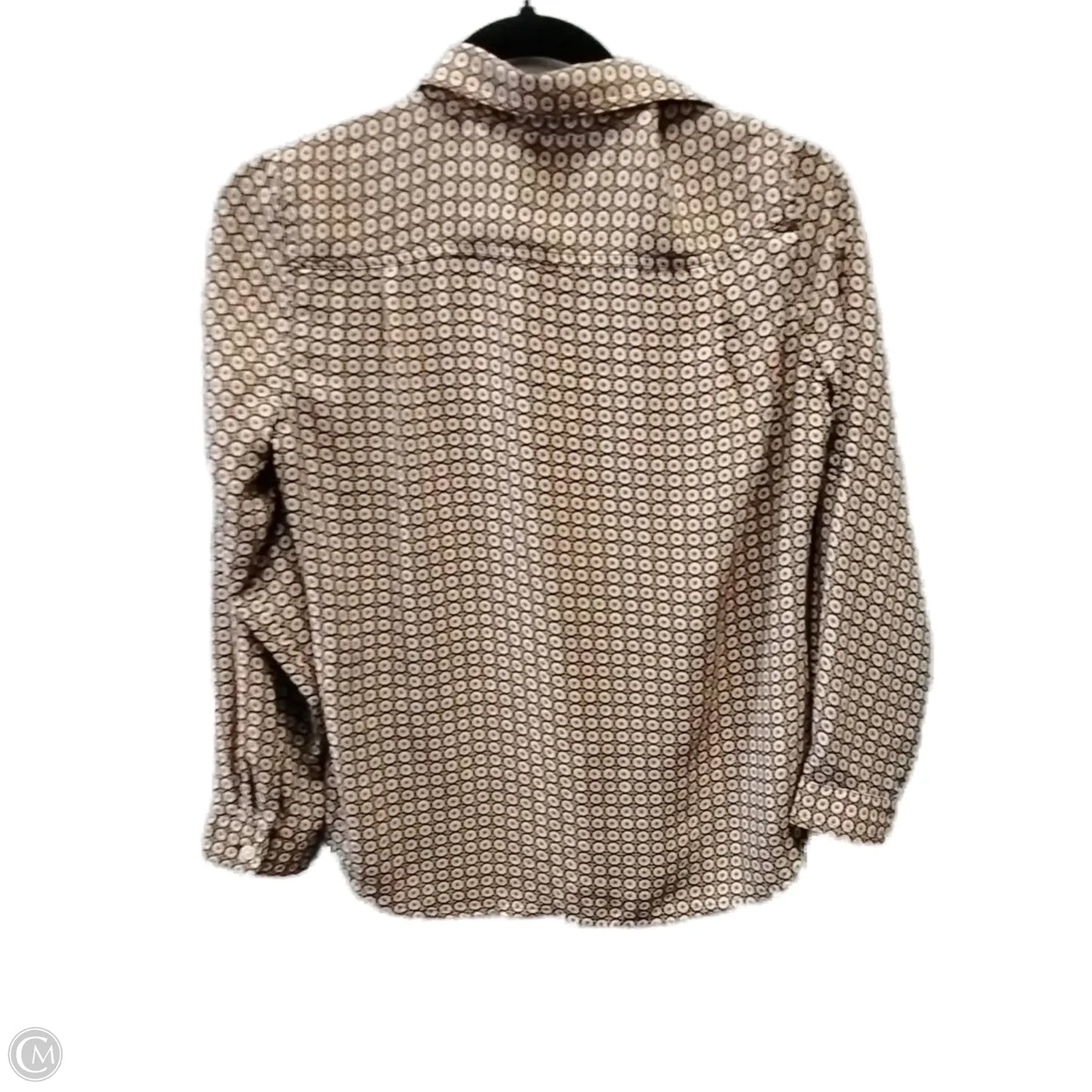 Blouse Long Sleeve By Loft In Geometric Pattern, Size: Sp
