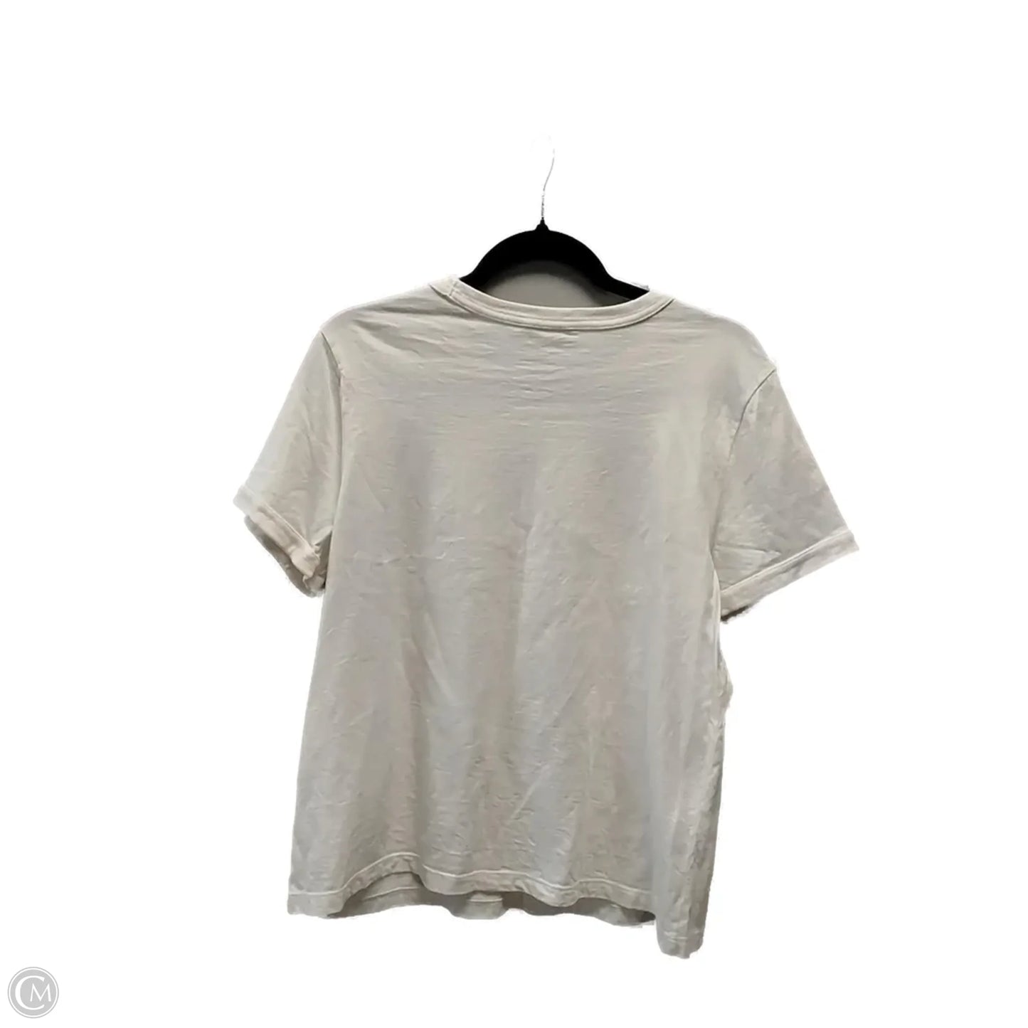Top Short Sleeve Basic By Banana Republic In White, Size: L