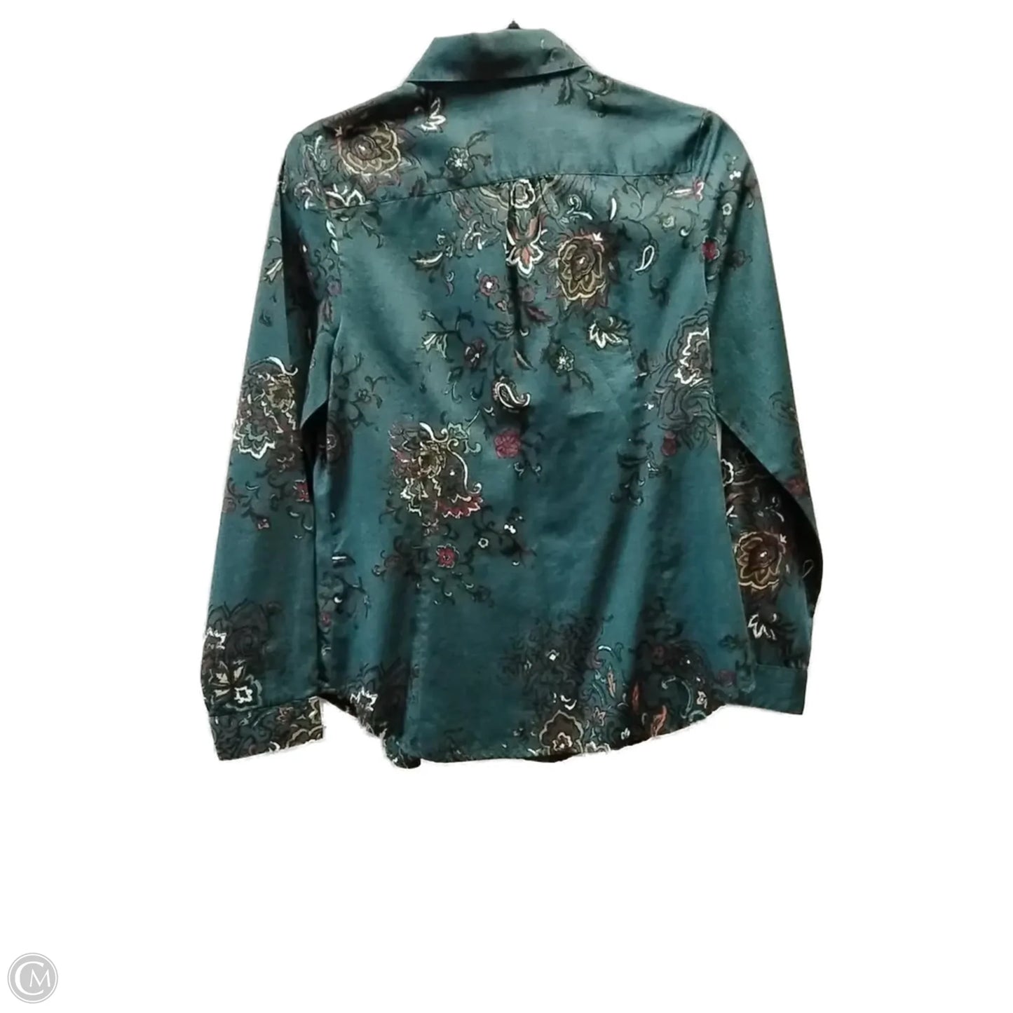 Blouse Long Sleeve By Coldwater Creek In Green, Size: S
