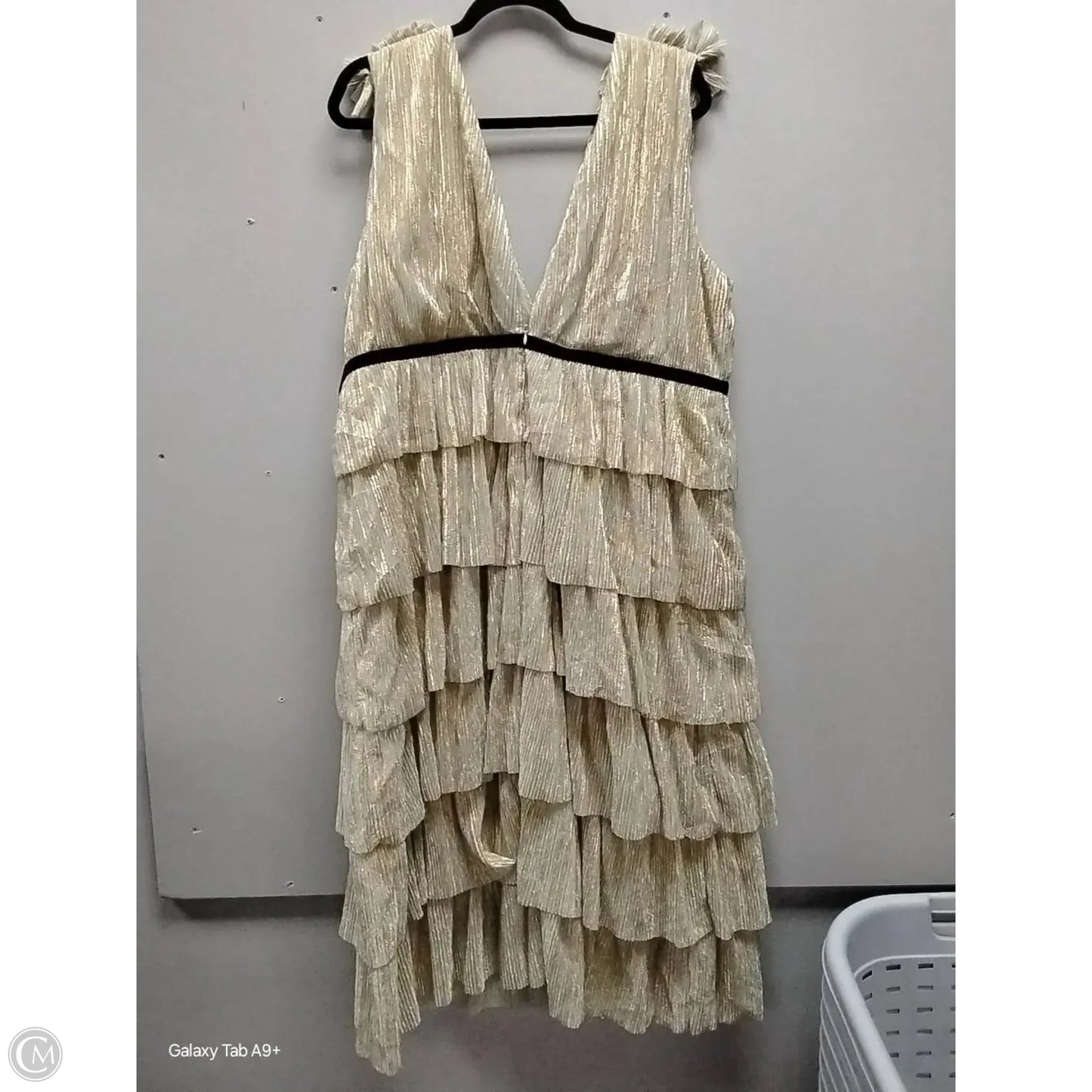 Dress Party Midi By Arula In Gold, Size: Xl