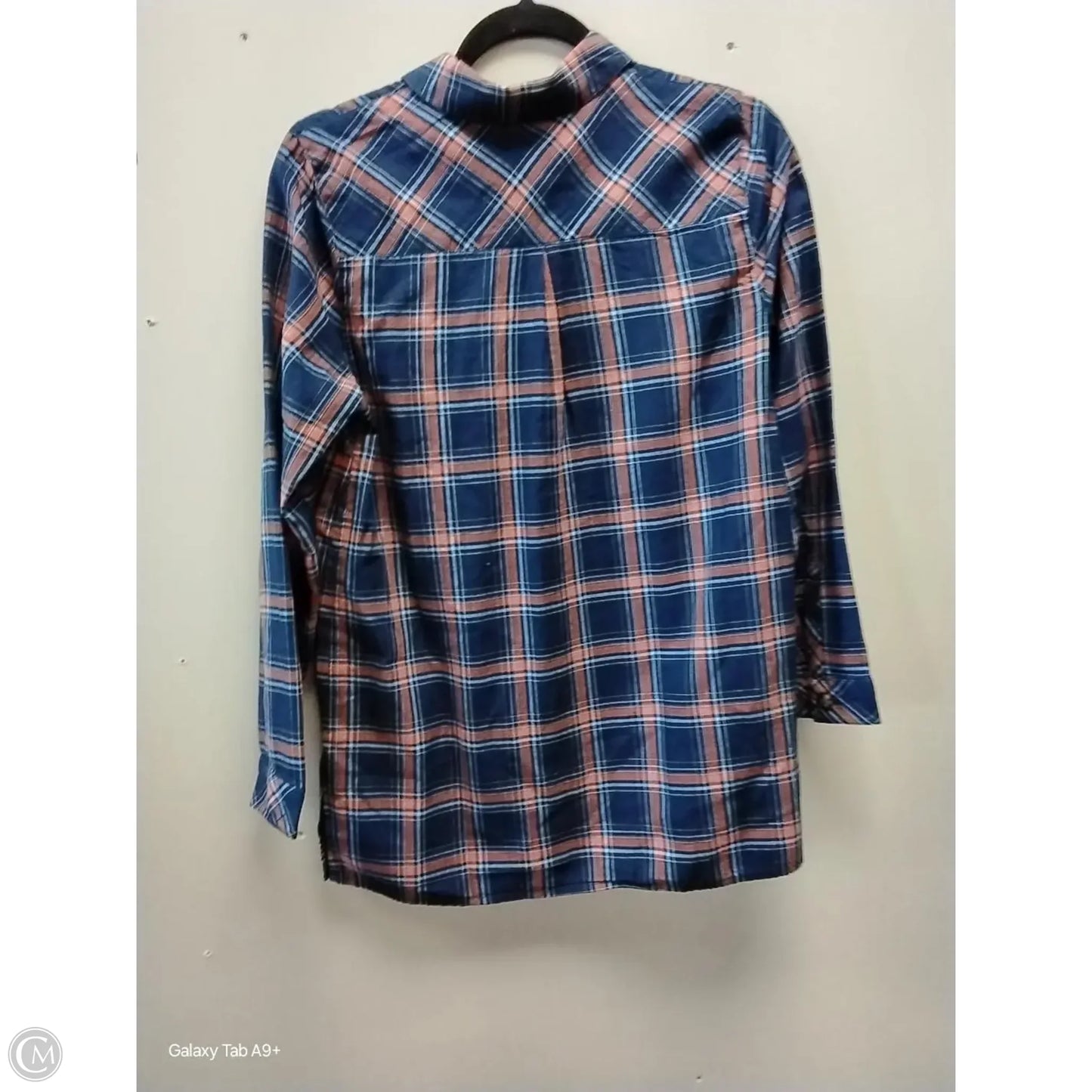 Blouse Long Sleeve By J. Jill In Checkered Pattern, Size: Xs