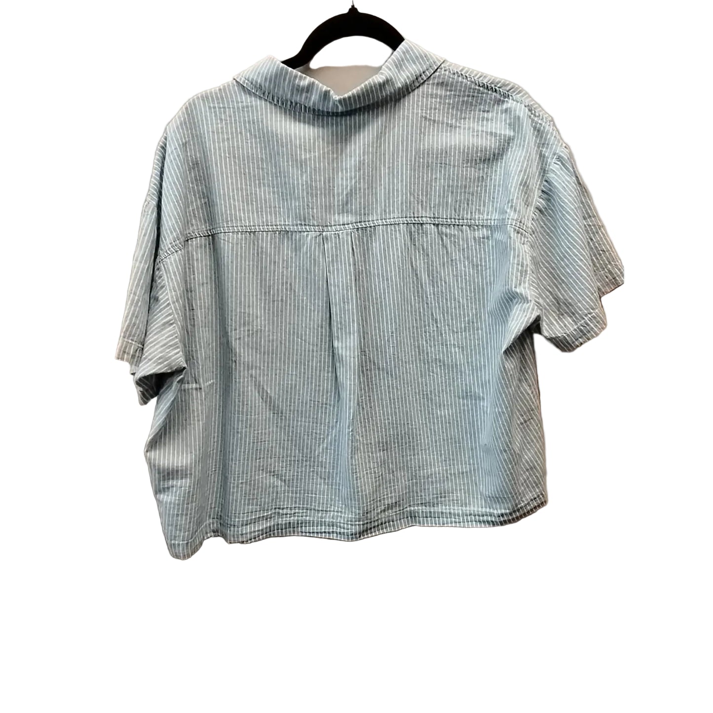 Blouse Short Sleeve By Gilli In Striped Pattern, Size: S