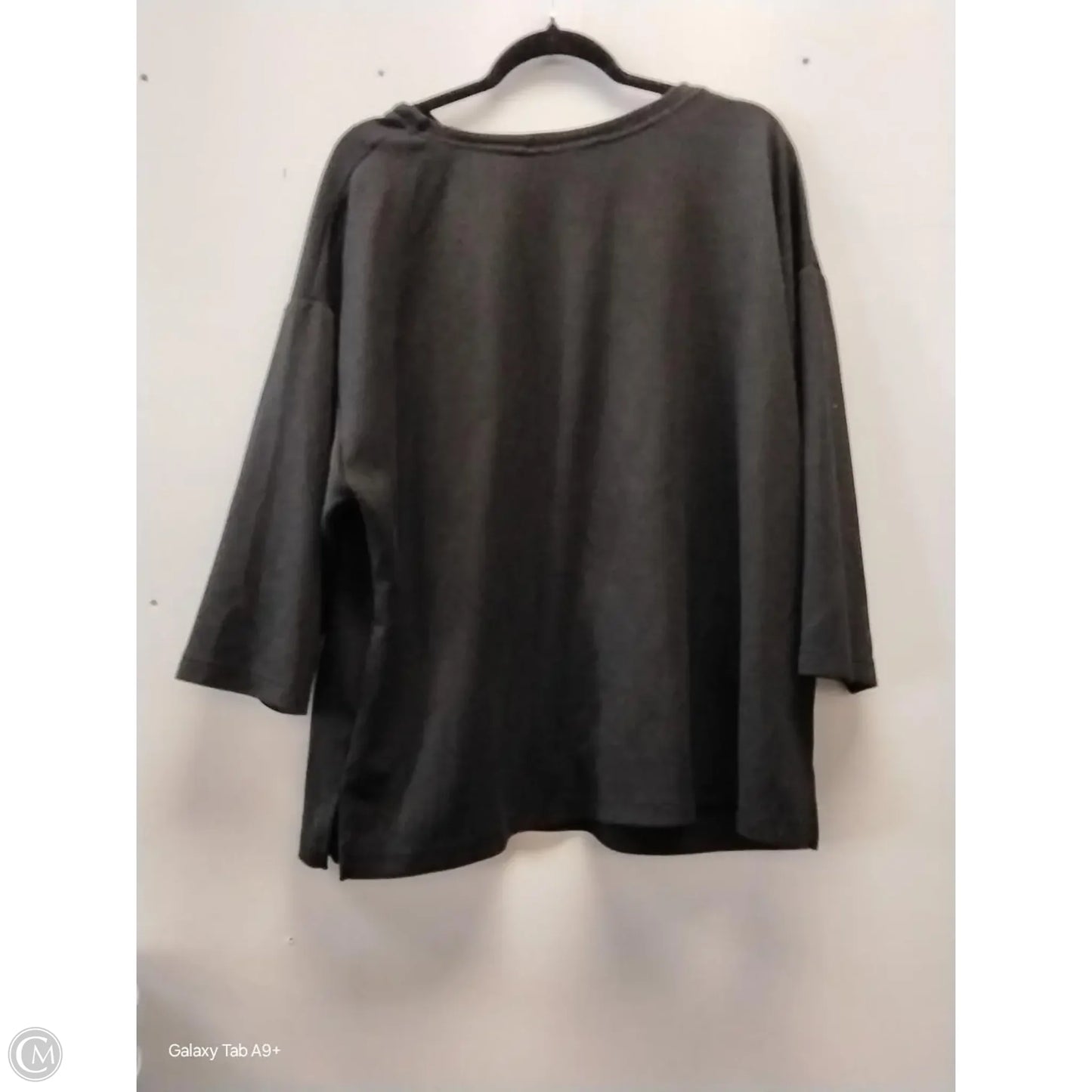 Top 3/4 Sleeve By Jones And Co In Black, Size: 2x