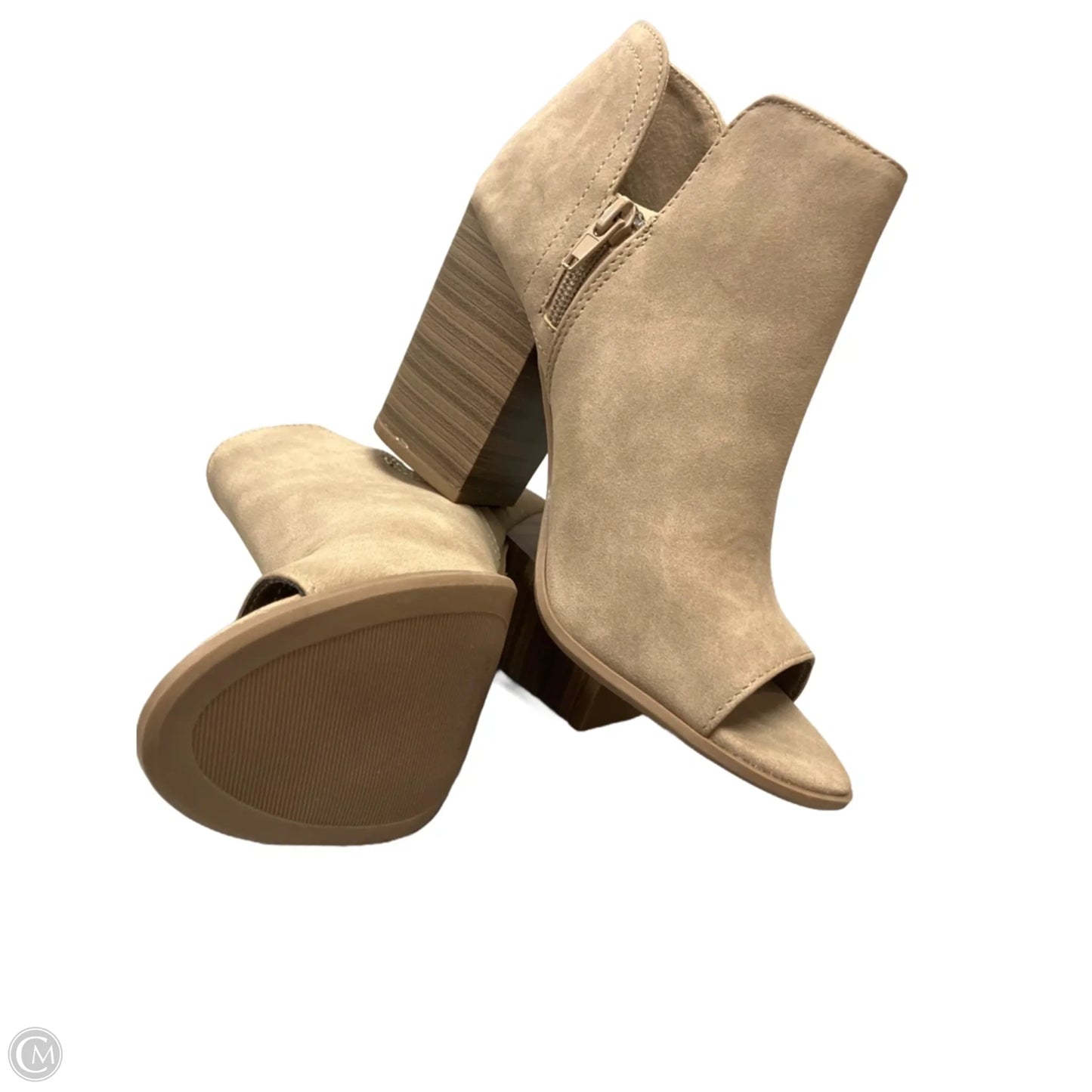 Shoes Heels Block By Soda In Brown, Size: 7.5