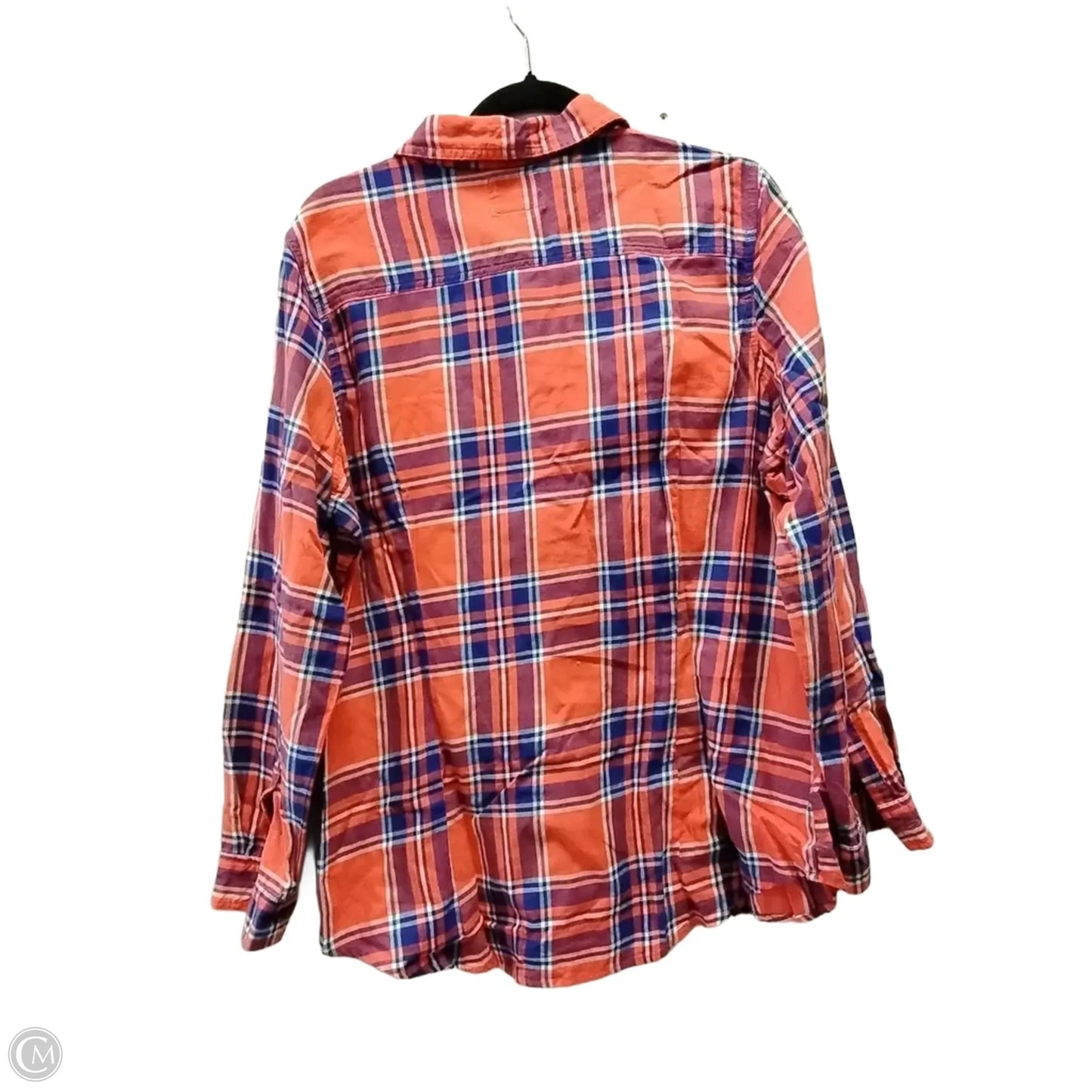 Top Long Sleeve By Old Navy In Plaid Pattern, Size: Xl