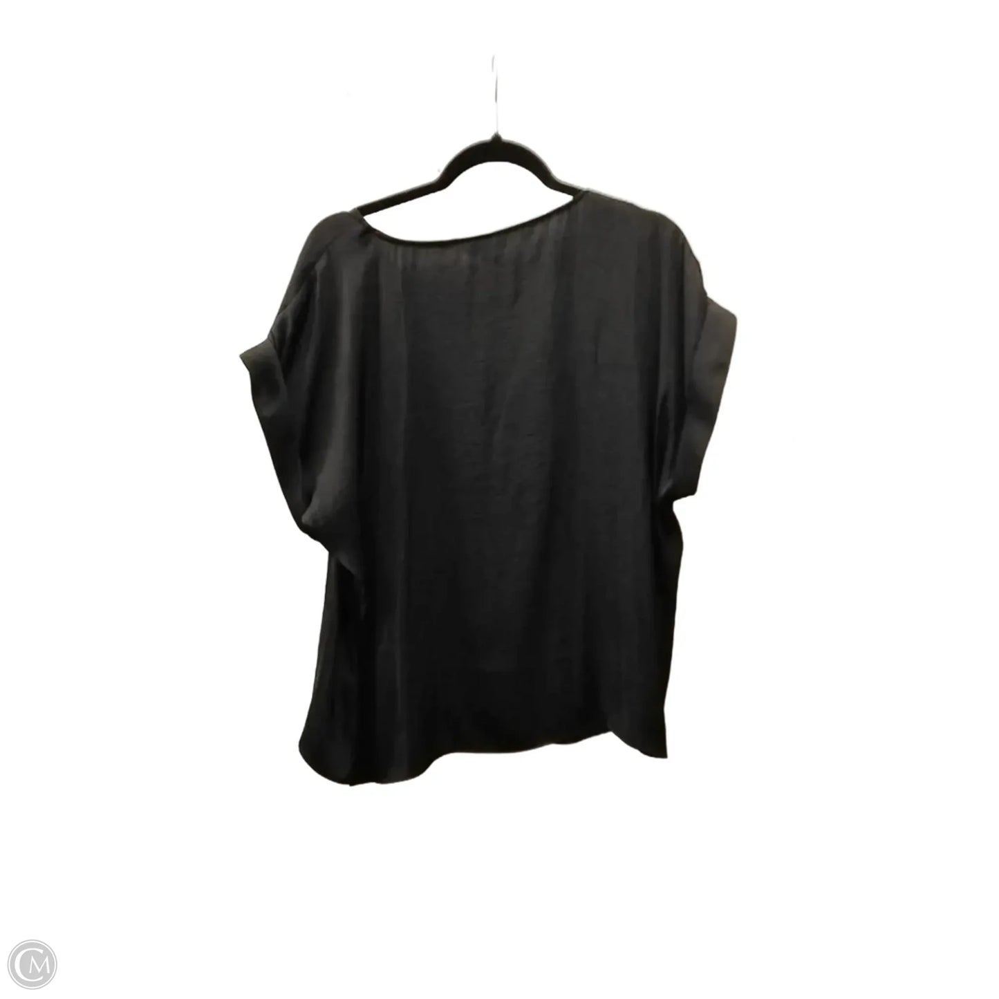 Blouse Short Sleeve By Nine West In Black, Size: Xl