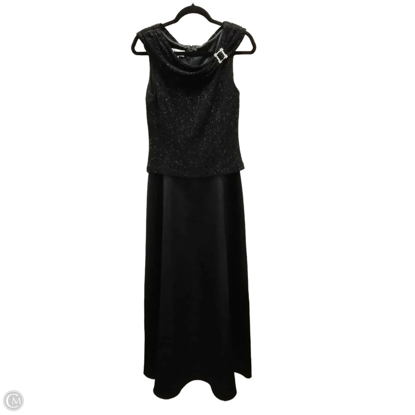 Dress Party Midi By Clothes Mentor In Black, Size: 10