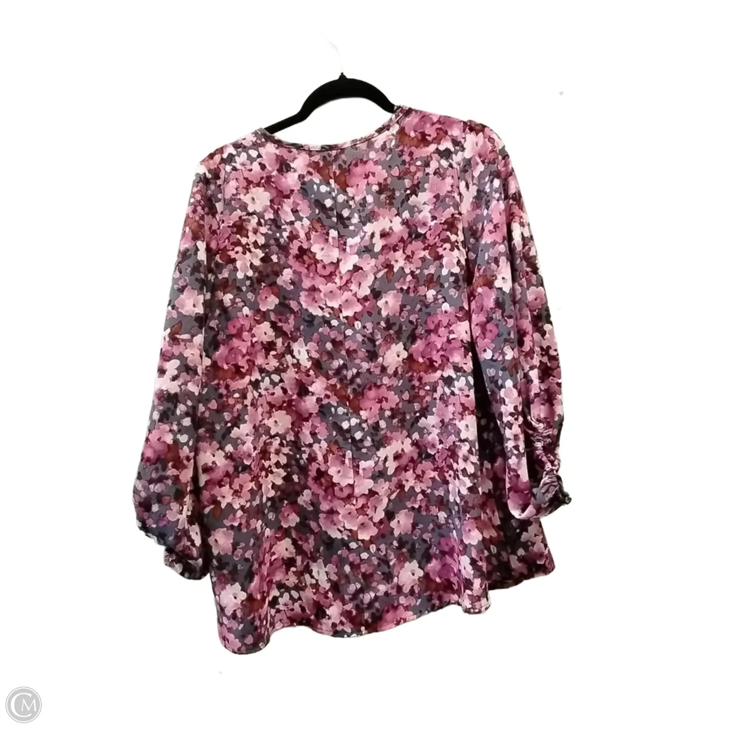 Blouse Long Sleeve By Haptics In Floral Print, Size: M