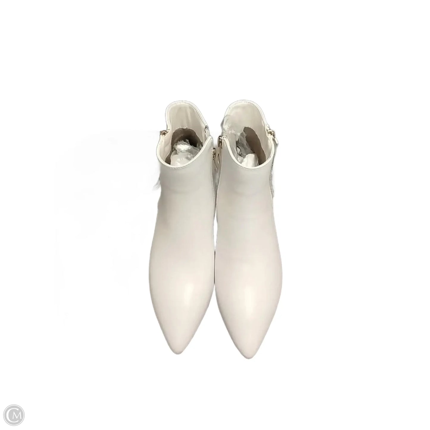 Boots Ankle Heels By Clothes Mentor In White, Size: 5.5