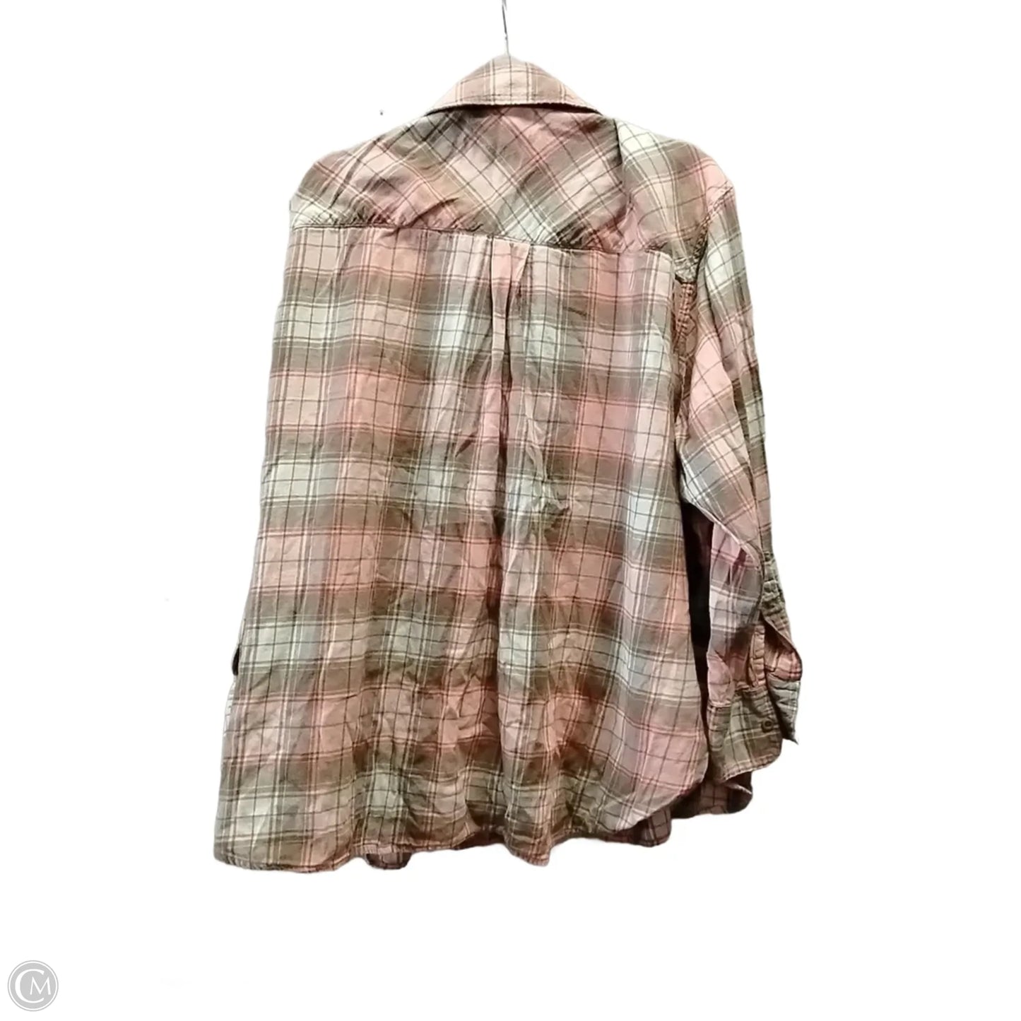 Top Long Sleeve By Lane Bryant In Checkered Pattern, Size: 3x