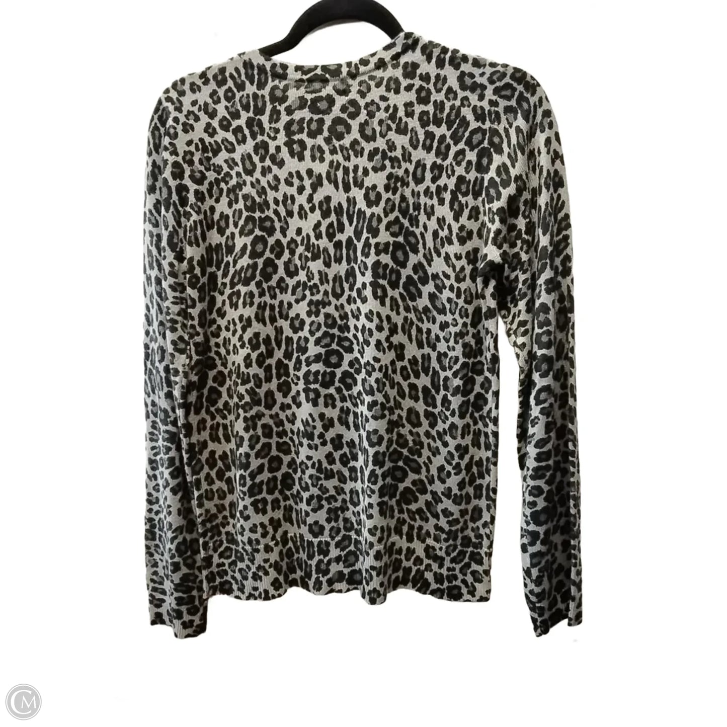 Sweater Cardigan By Croft And Barrow In Leopard Print, Size: S