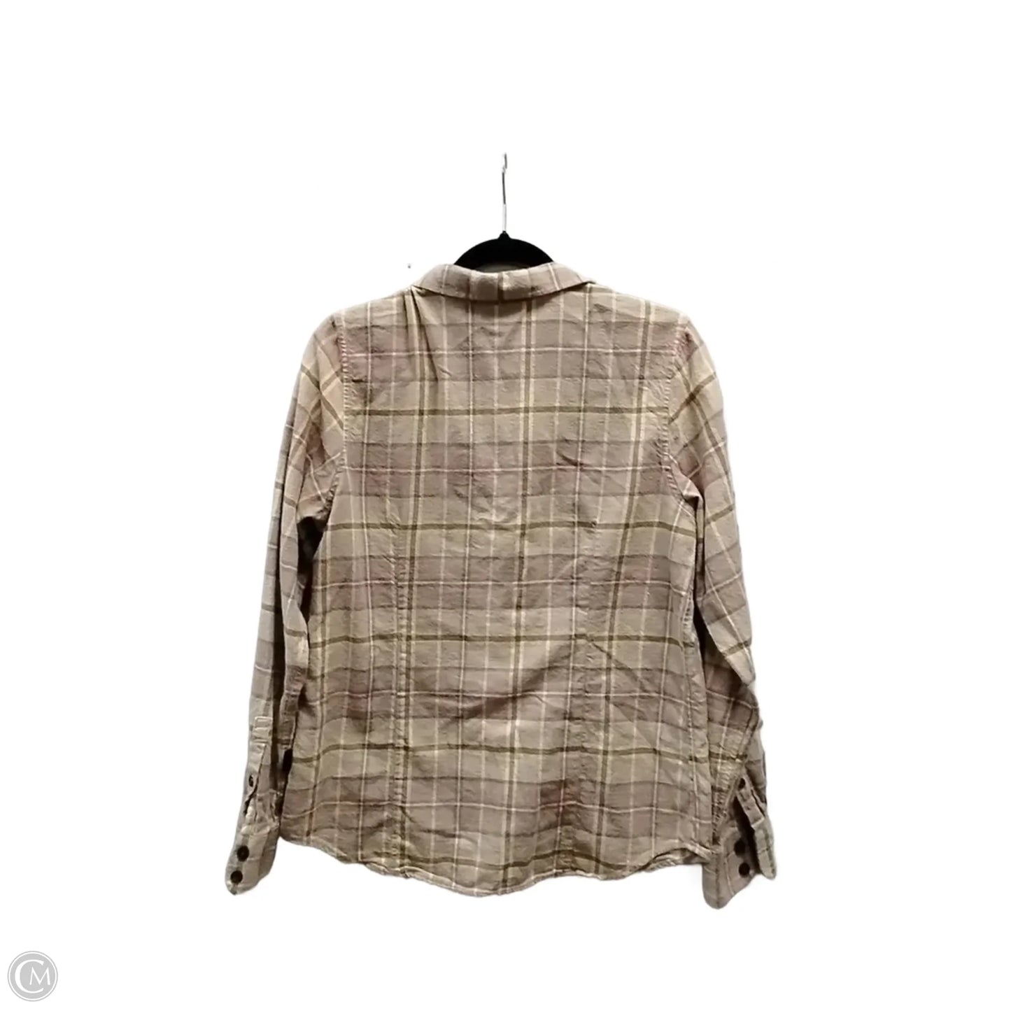 Top Long Sleeve By Patagonia In Checkered Pattern, Size: M