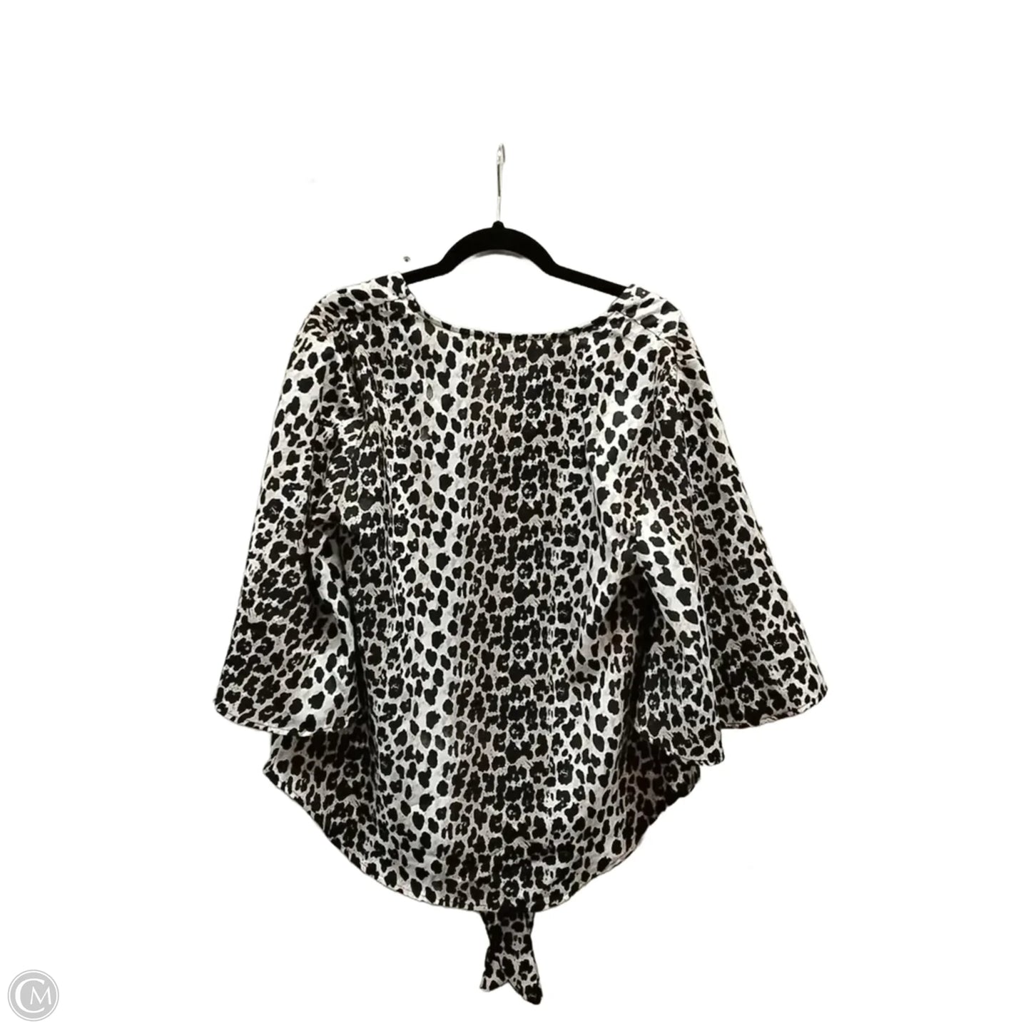 Blouse 3/4 Sleeve By Clothes Mentor In Leopard Print, Size: L