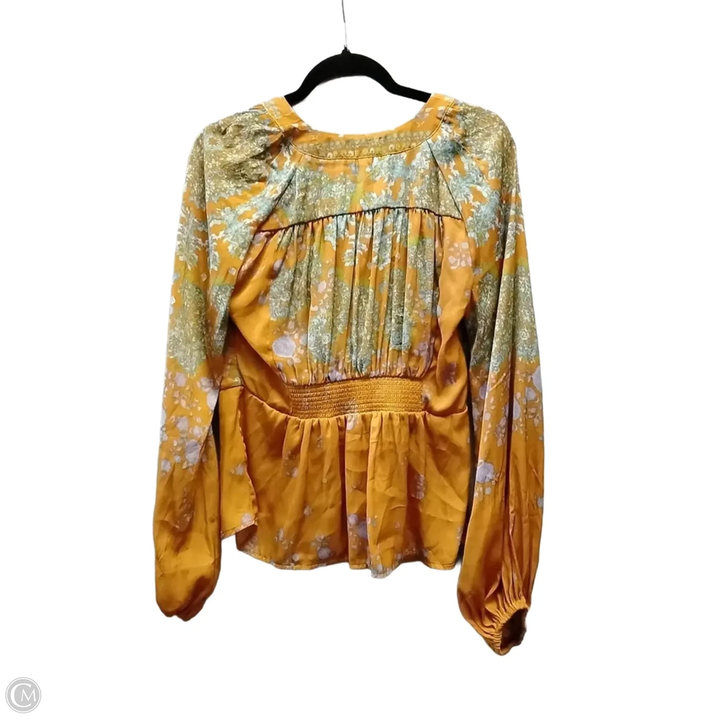 Blouse Long Sleeve By Free People In Multi-colored, Size: M