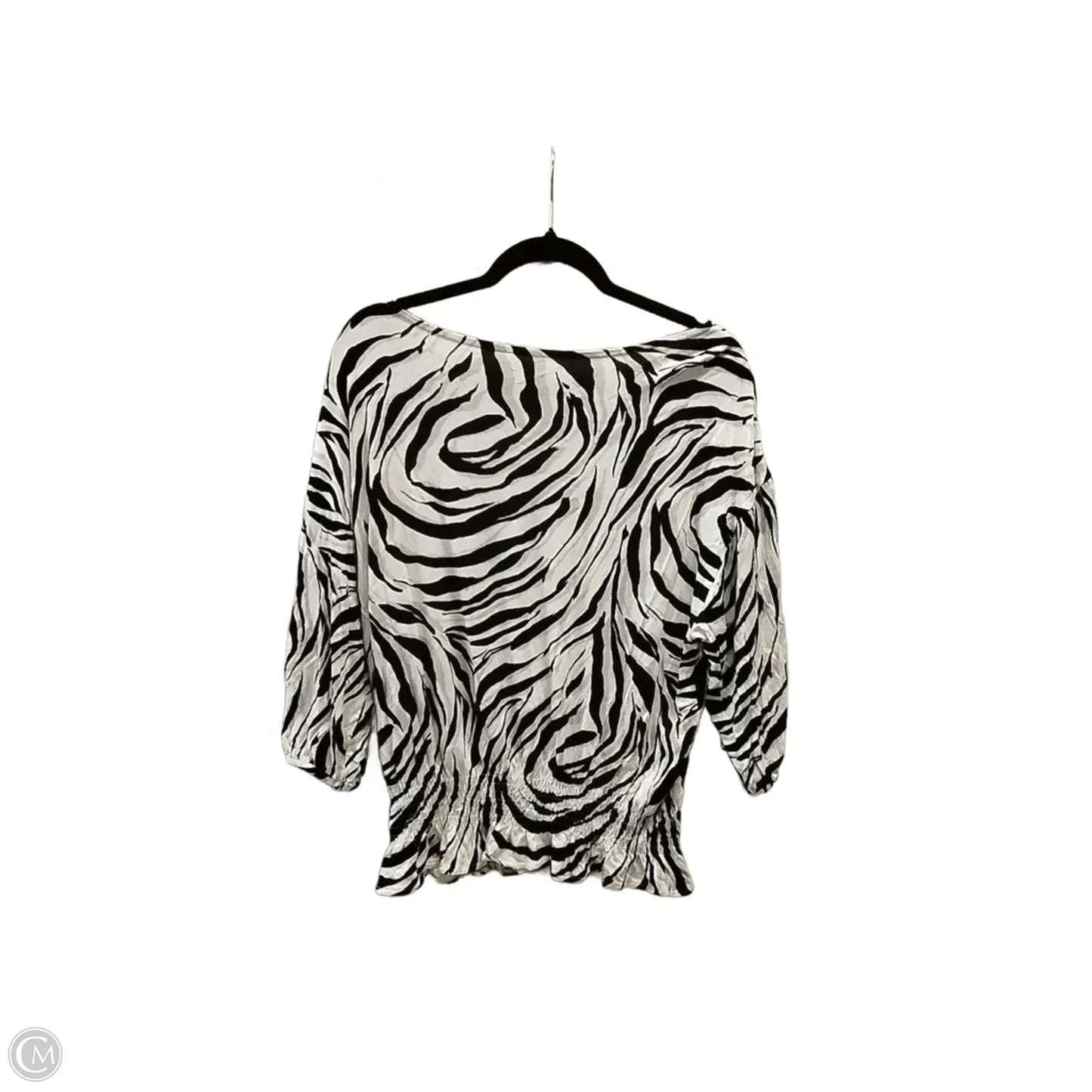 Blouse 3/4 Sleeve By Loft In Animal Print, Size: M