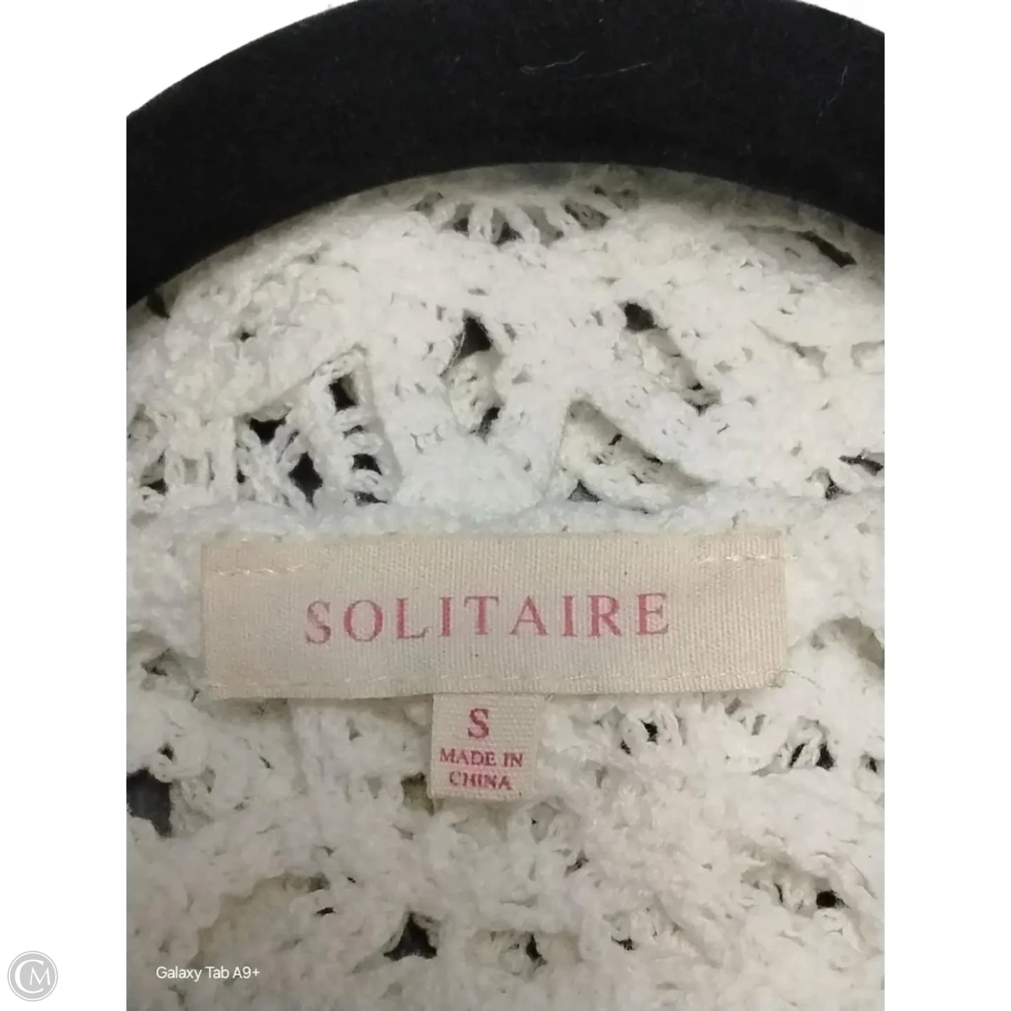 Sweater Short Sleeve By Solitaire In Cream, Size: S