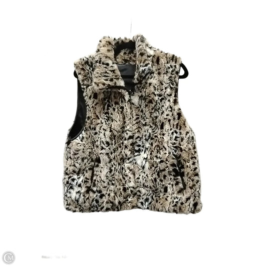 Vest Faux Fur & Sherpa By Clothes Mentor In Leopard Print, Size: M
