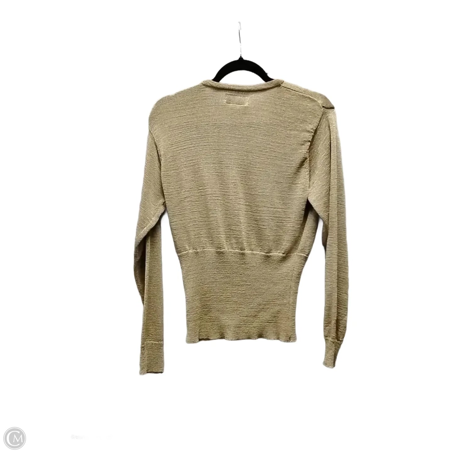 Sweater Cardigan By Uniform In Gold, Size: L