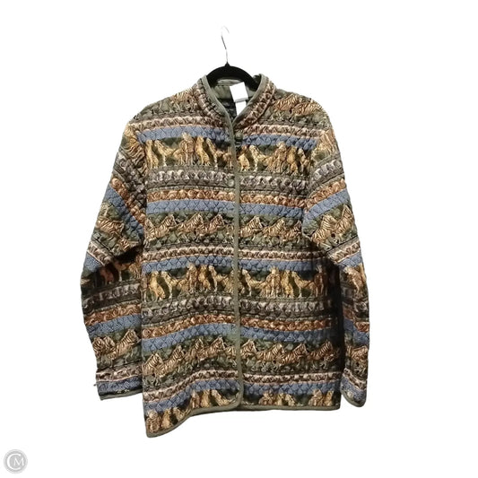 Jacket Puffer & Quilted By Ali Miles In Animal Print, Size: M