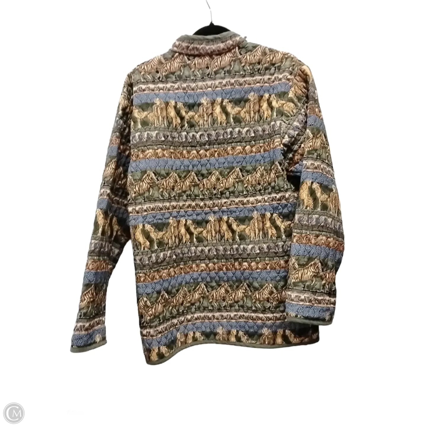 Jacket Puffer & Quilted By Ali Miles In Animal Print, Size: M