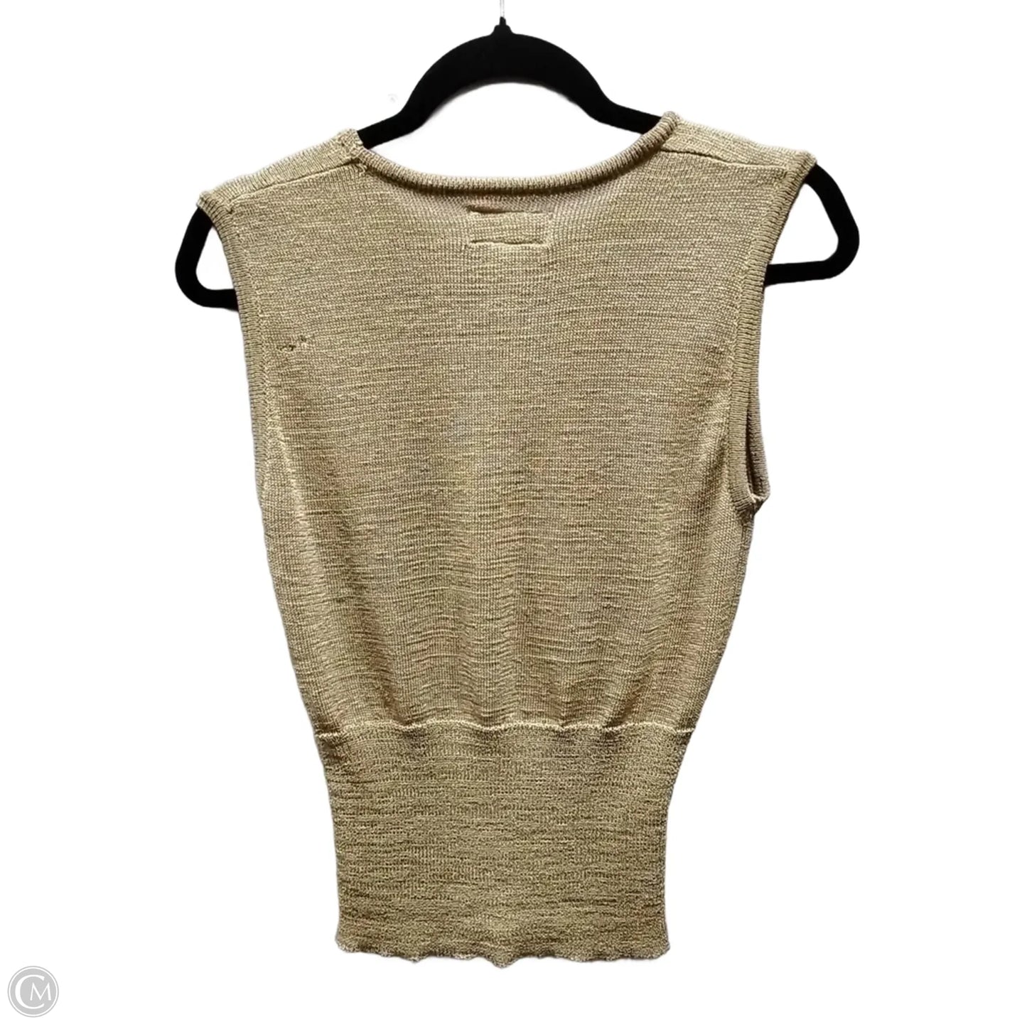 Sweater Short Sleeve By Uniform In Tan, Size: M