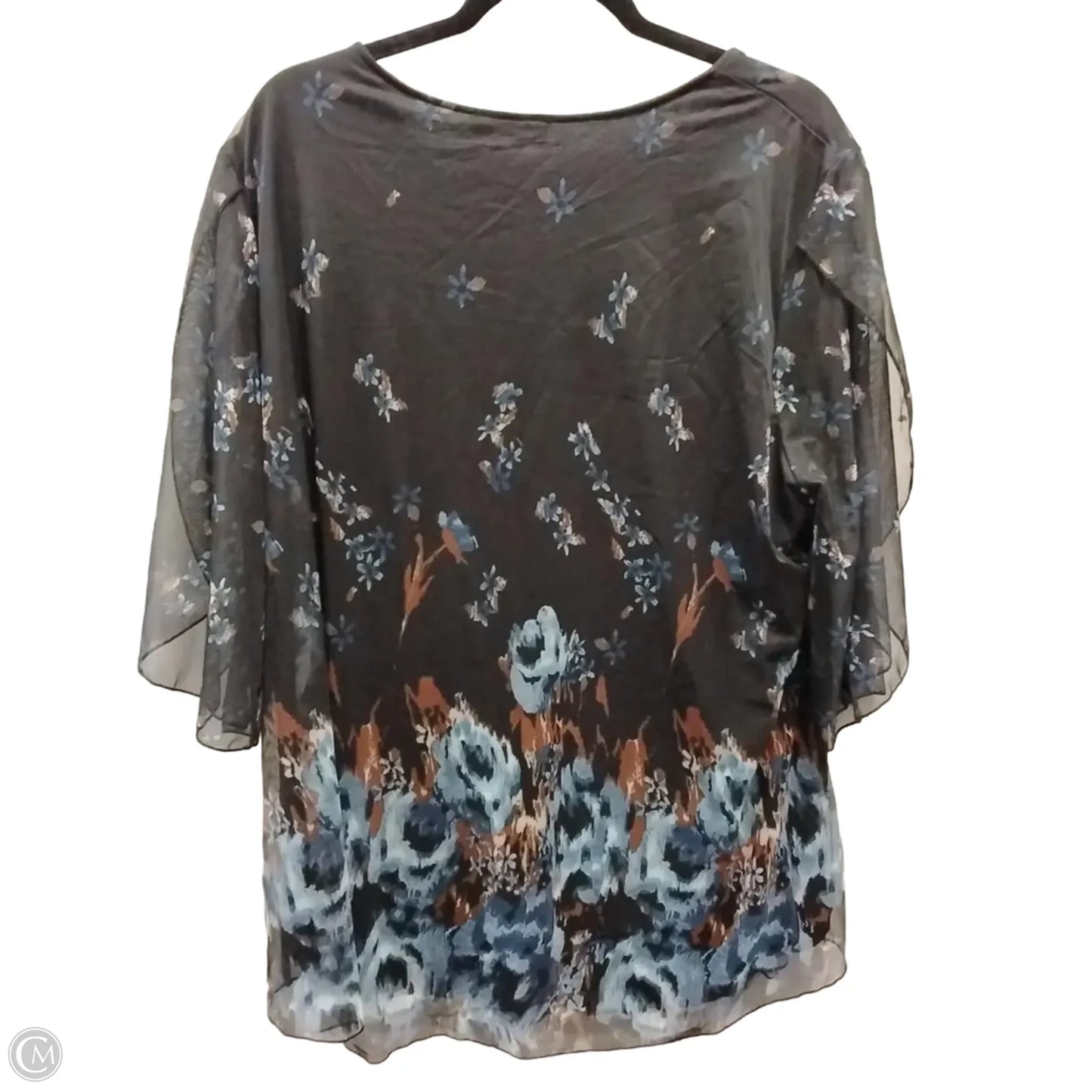 Blouse Short Sleeve By Clothes Mentor In Floral Print, Size: 3x