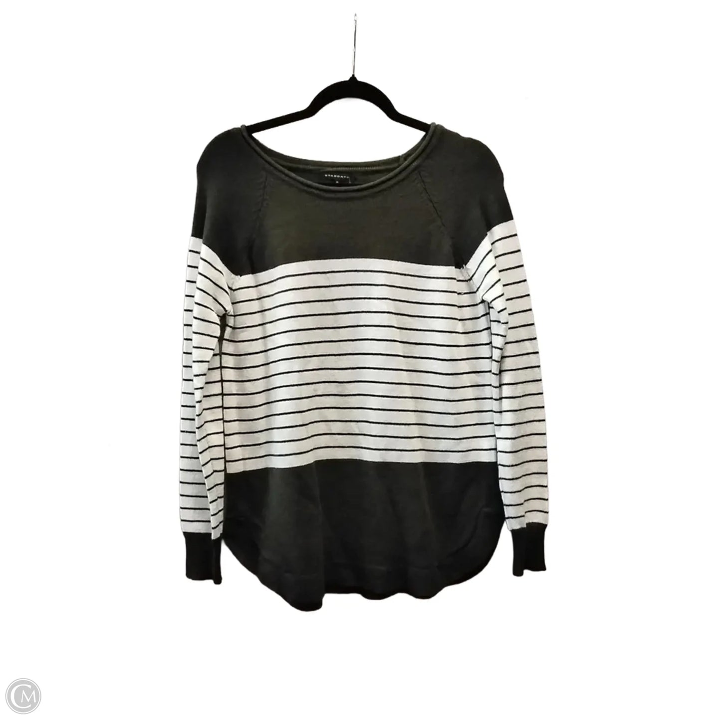 Sweater By Staccato In Green & White, Size: M