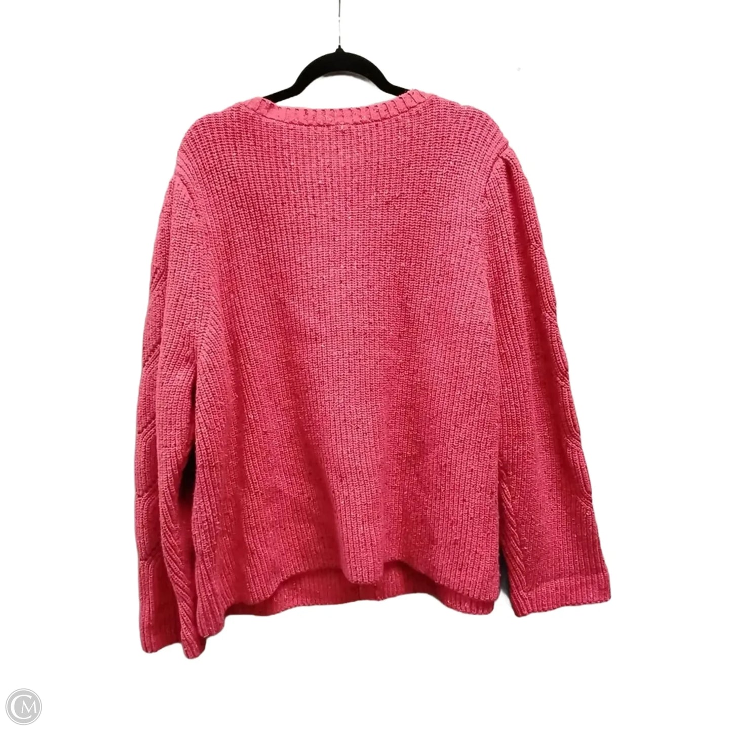 Sweater Cardigan By Talbots In Pink, Size: 3x
