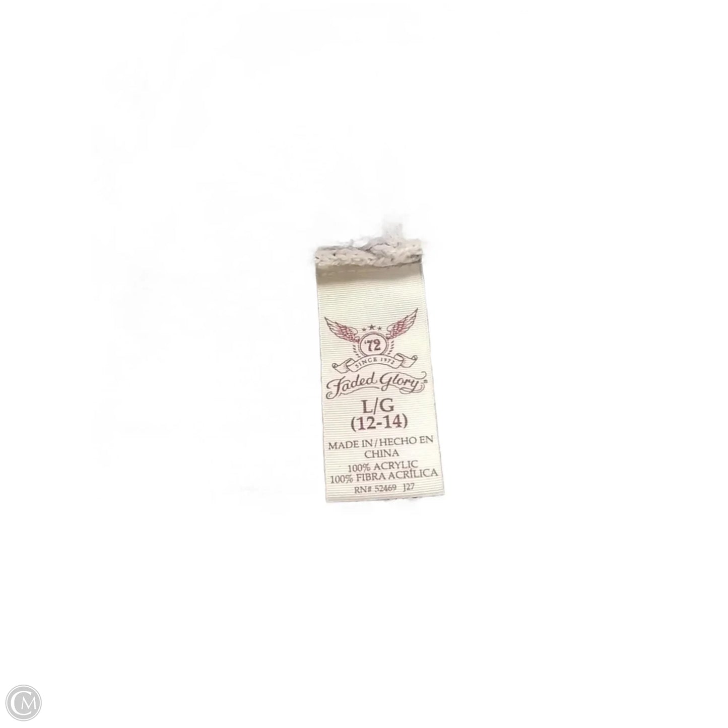 Sweater Cardigan By Faded Glory In Geometric Pattern, Size: L