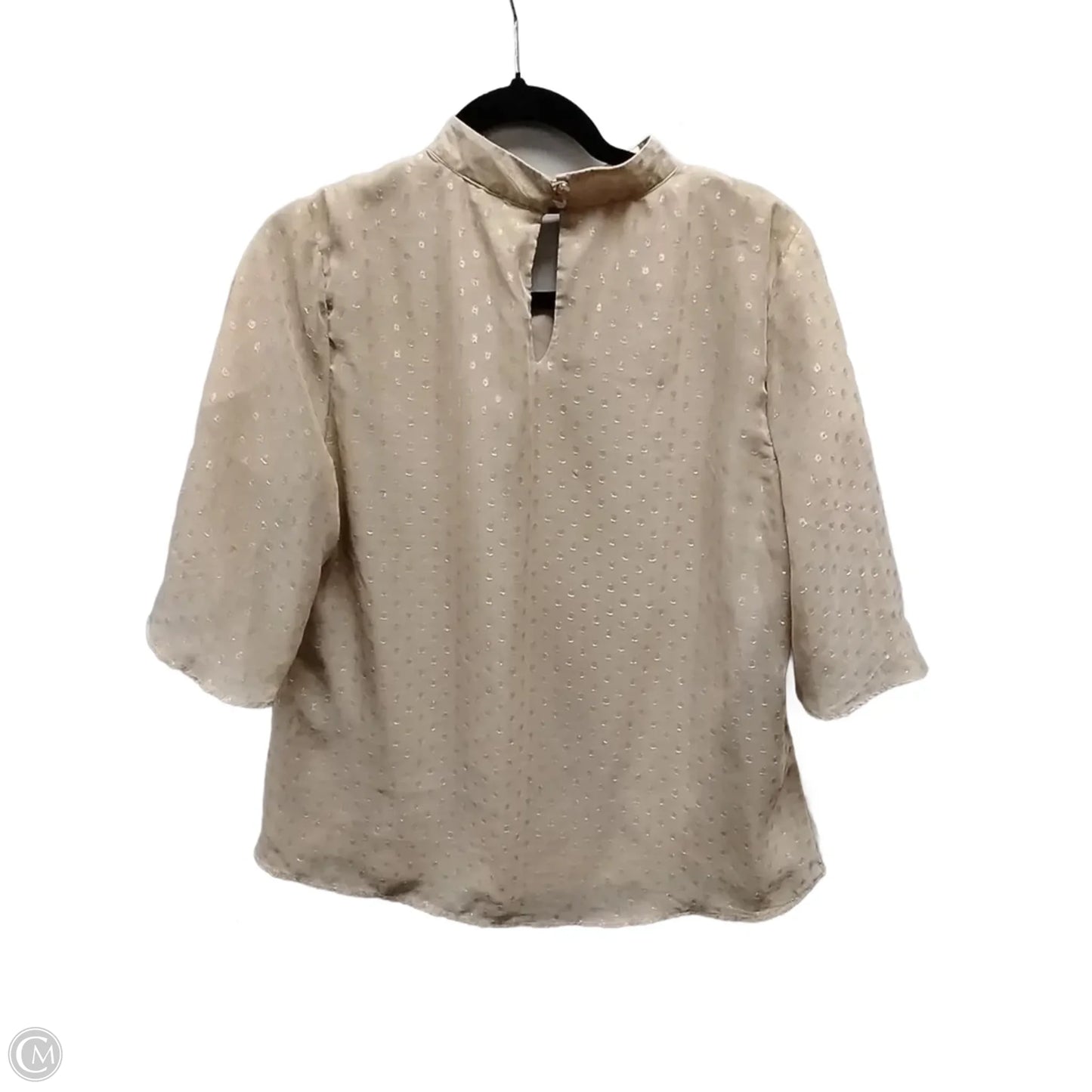 Blouse Short Sleeve By Christopher And Banks In Tan, Size: M