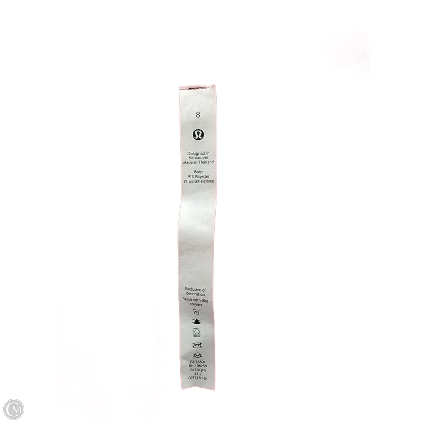 Athletic Top Short Sleeve By Lululemon In Pink, Size: S