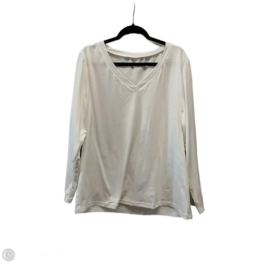 Top Long Sleeve Basic By Shein In White, Size: 4x