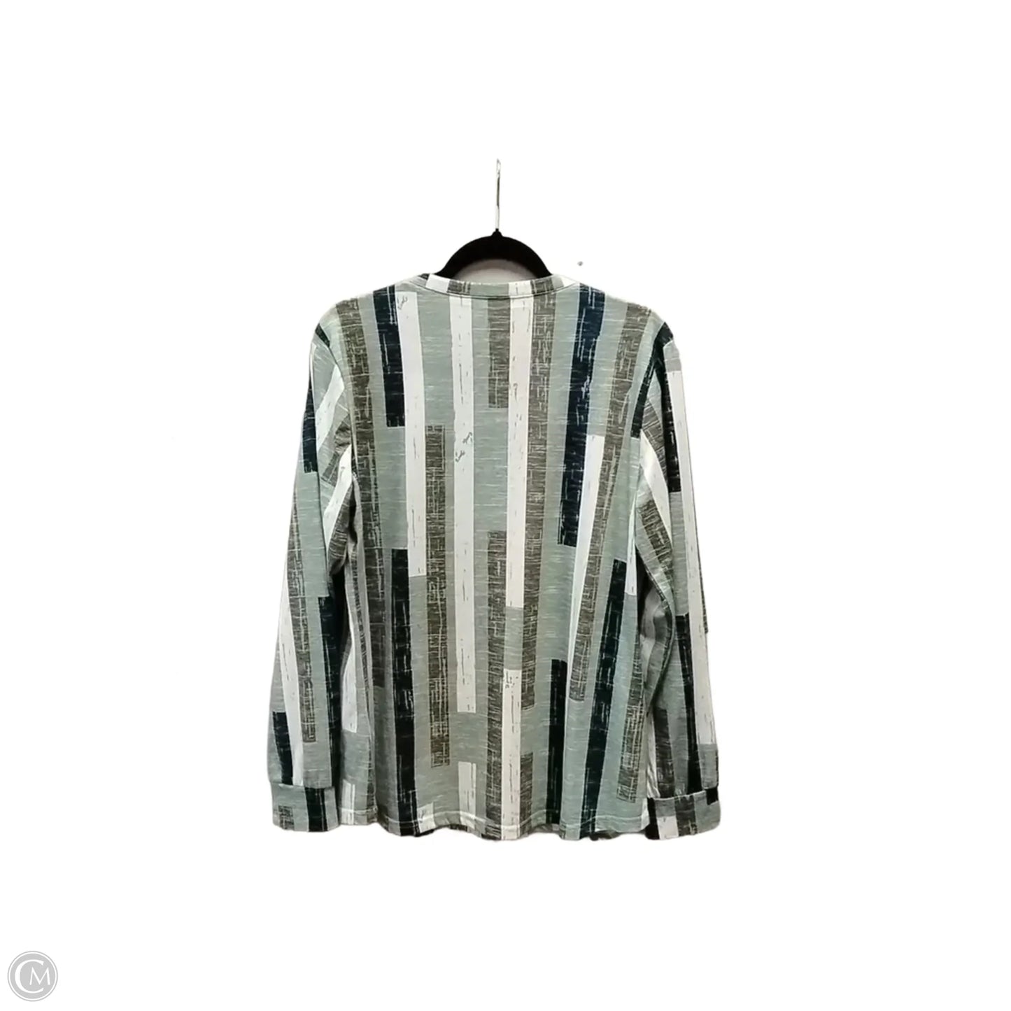 Top Long Sleeve Basic By Clothes Mentor In Striped Pattern, Size: L