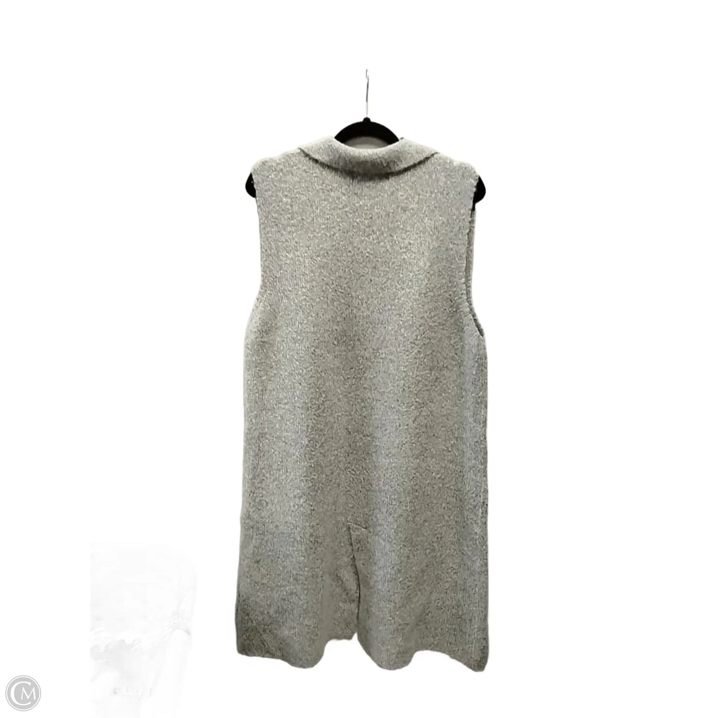 Sweater Short Sleeve By Absolutely Famous In Grey, Size: L