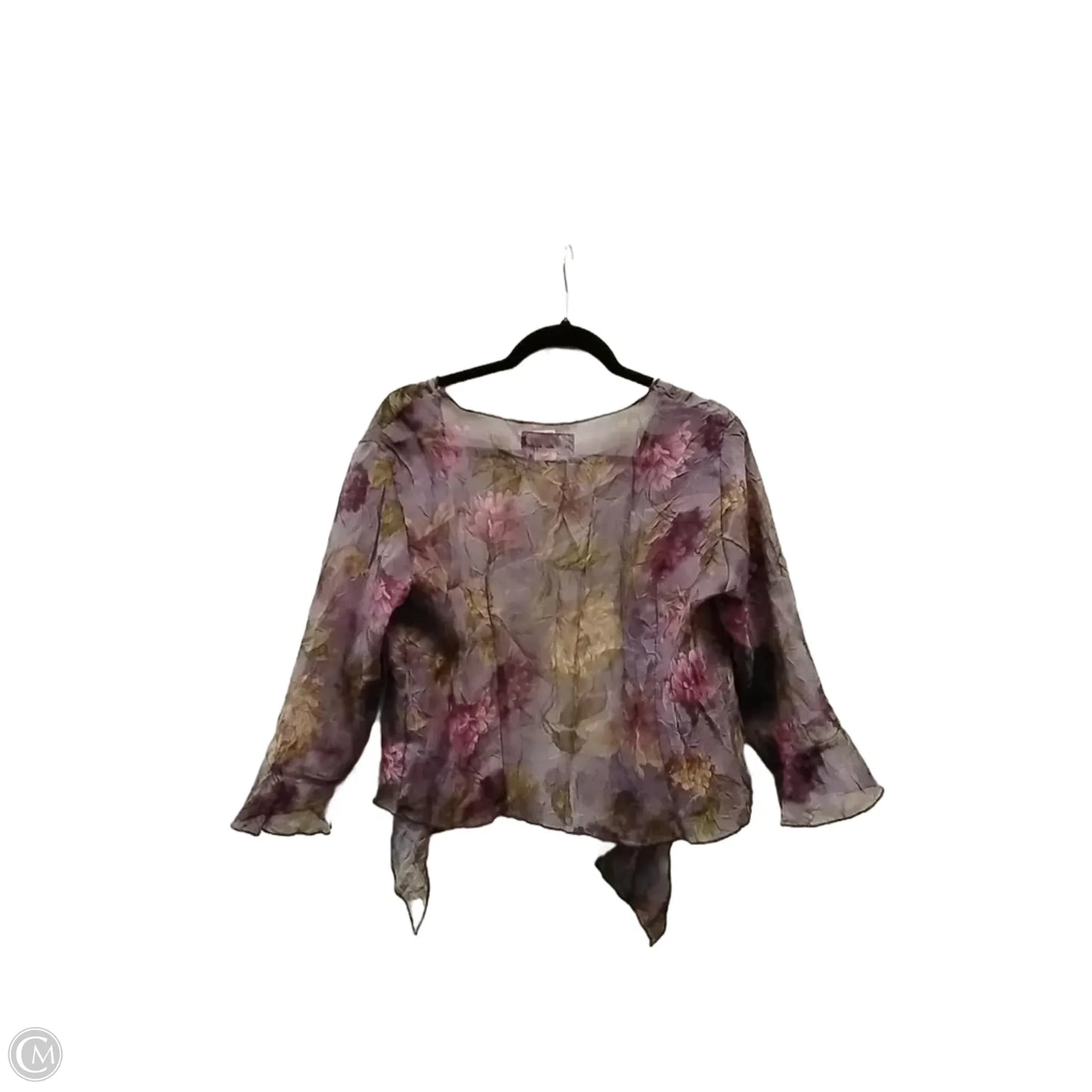 Top Long Sleeve By Connected Apparel In Purple, Size: 10