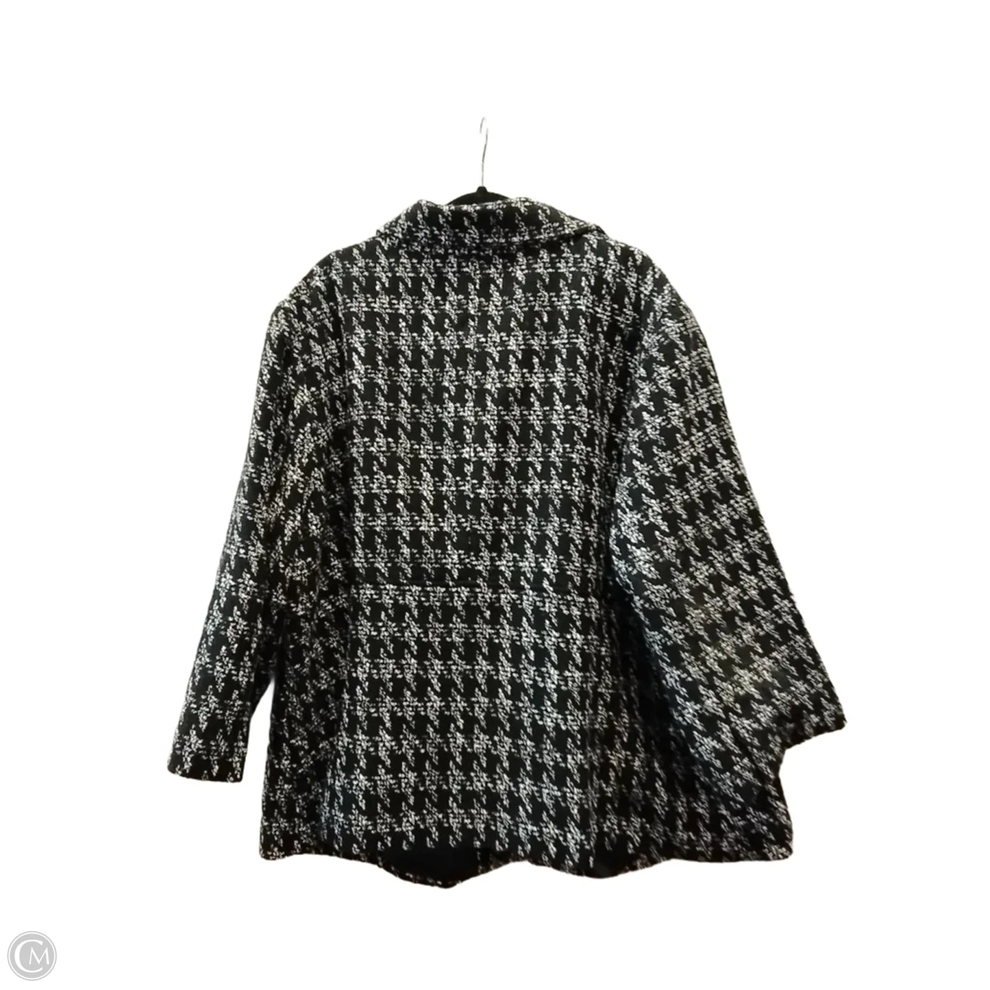 Coat Peacoat By Live A Little In Black & White, Size: 3x