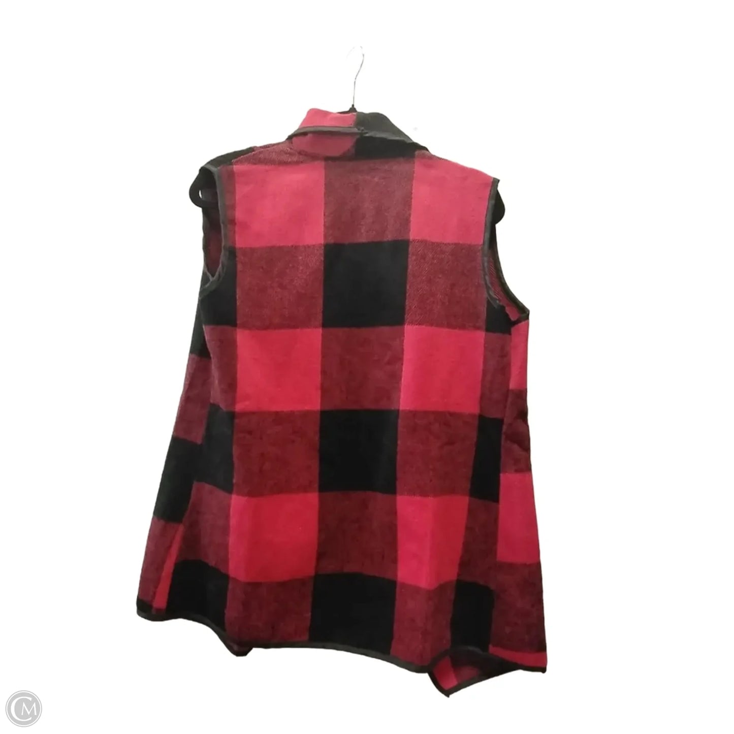 Vest Fleece By Clothes Mentor In Checkered Pattern, Size: L