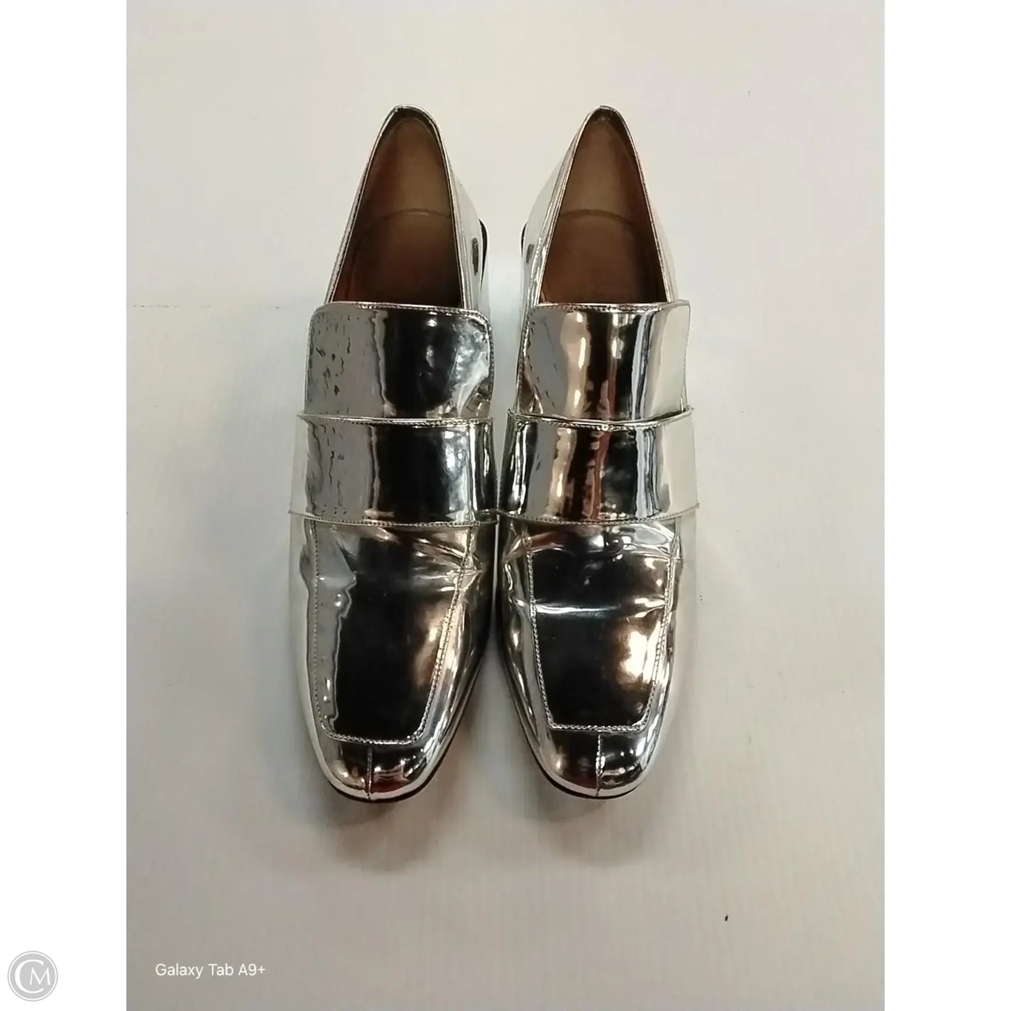 Shoes Heels Block By Stuart Weitzman In Silver, Size: 9