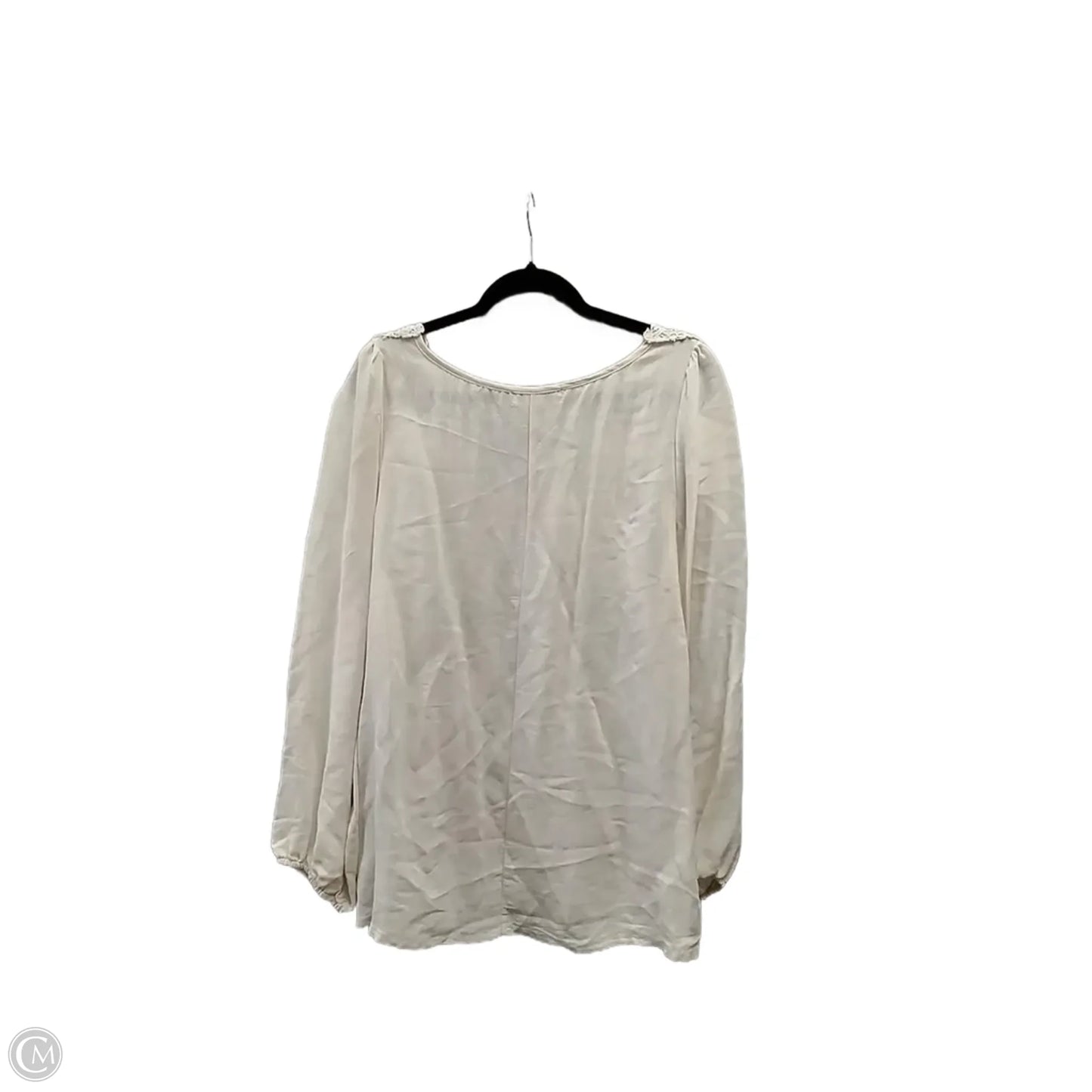 Blouse Long Sleeve By Haptics In Beige, Size: M