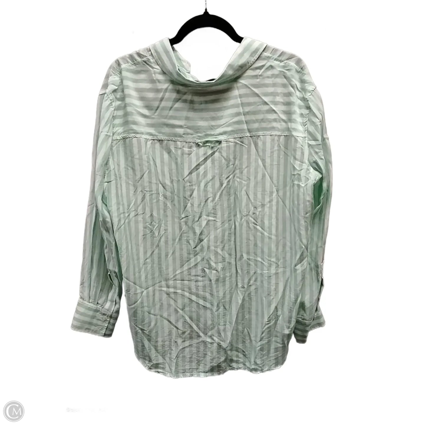 Blouse Long Sleeve By Clothes Mentor In Striped Pattern, Size: Xl