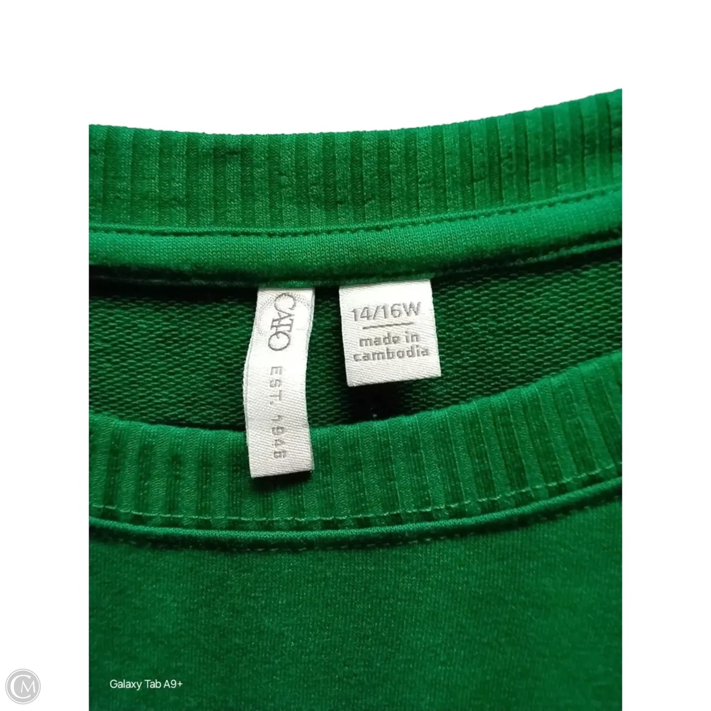 Sweater By Cato In Green, Size: L
