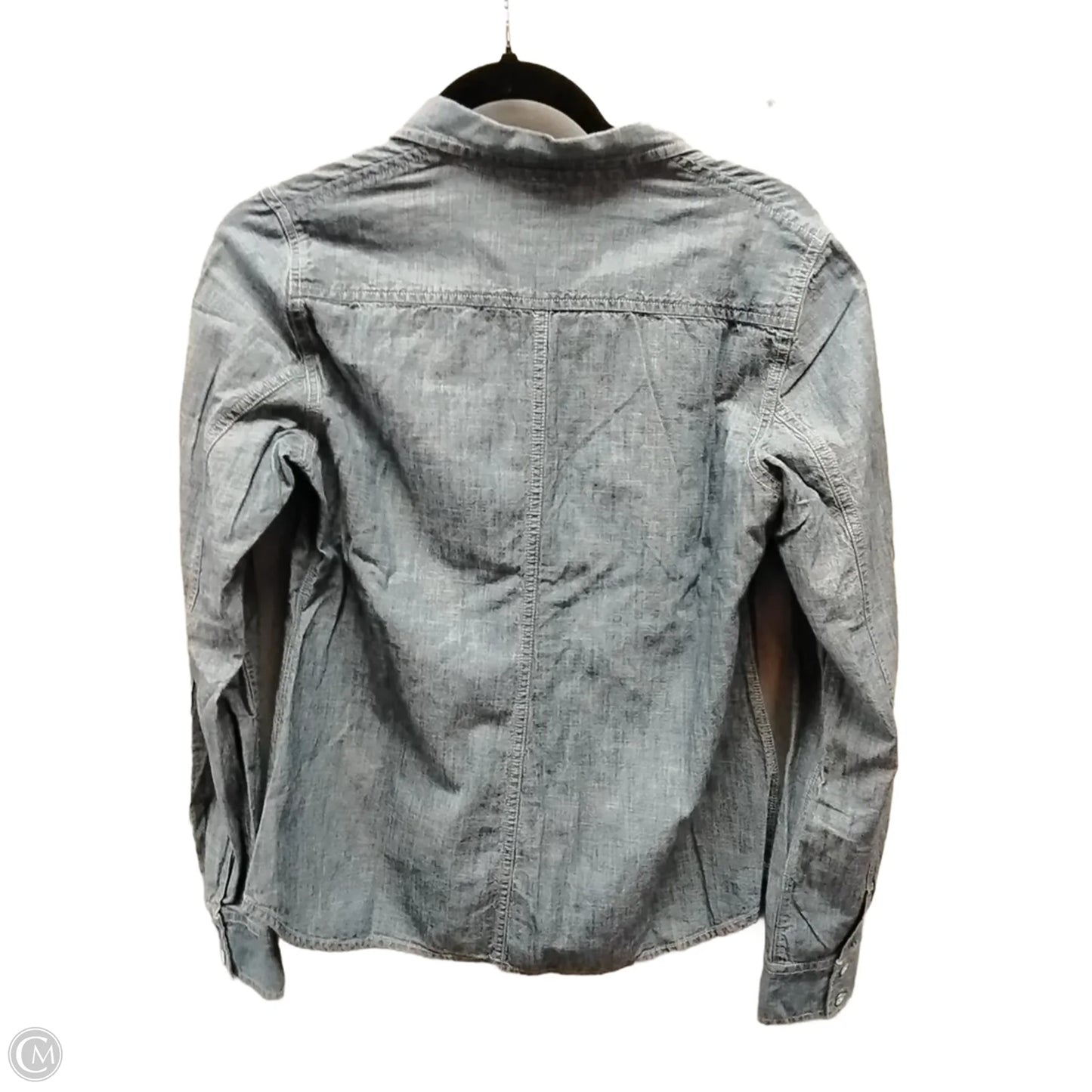 Top Long Sleeve By Calvin Klein In Blue, Size: S