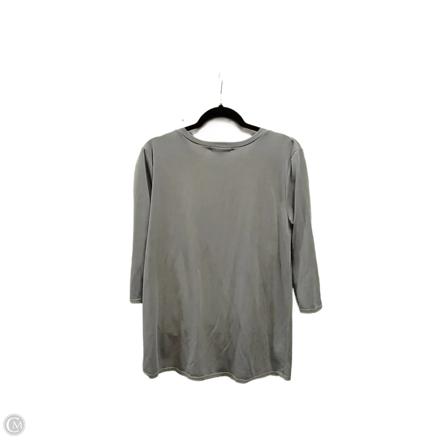 Blouse Long Sleeve By Green Envelope In Grey, Size: S
