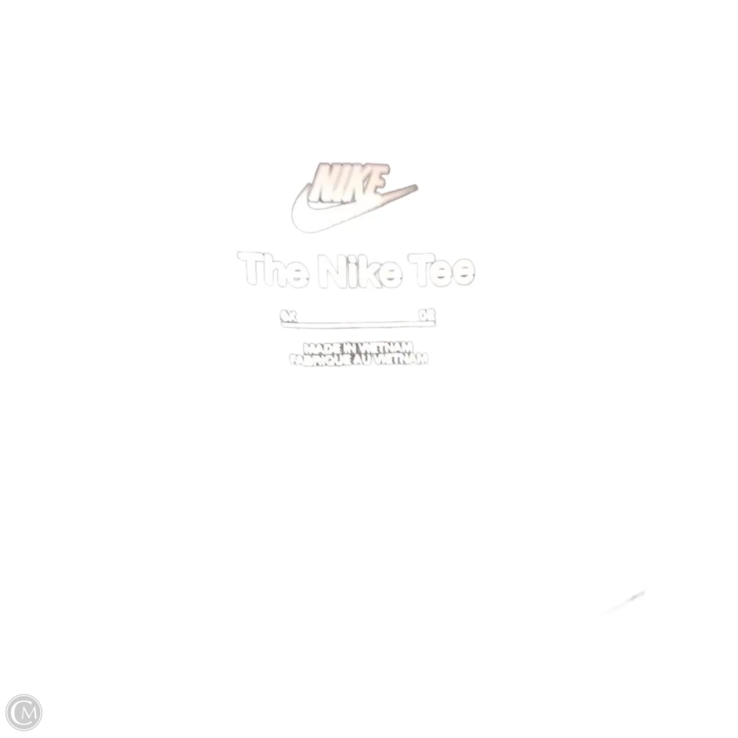 Athletic Top Short Sleeve By Nike In Black & White, Size: Xxl