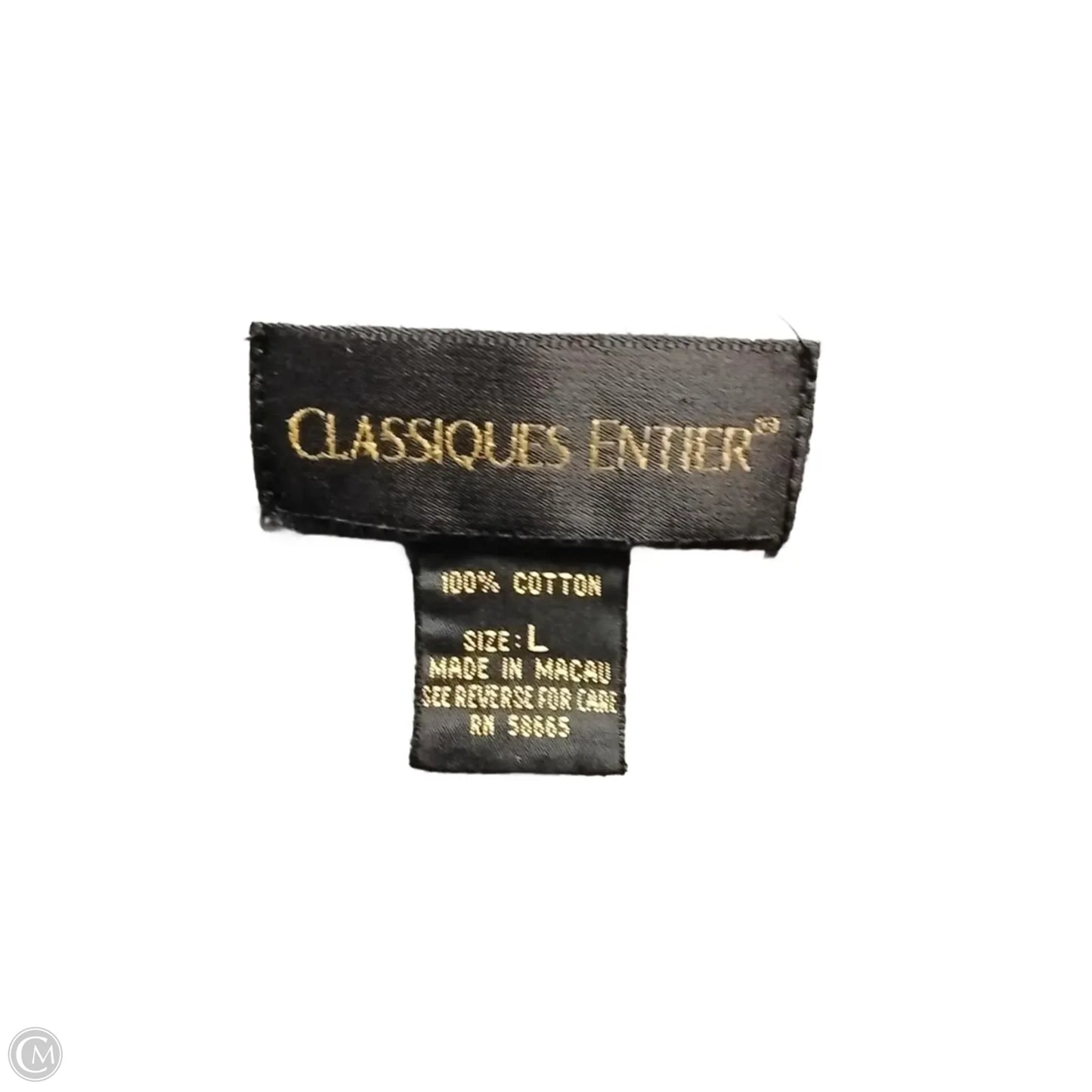 Sweatshirt Collar By Classiques Entier In Grey, Size: L