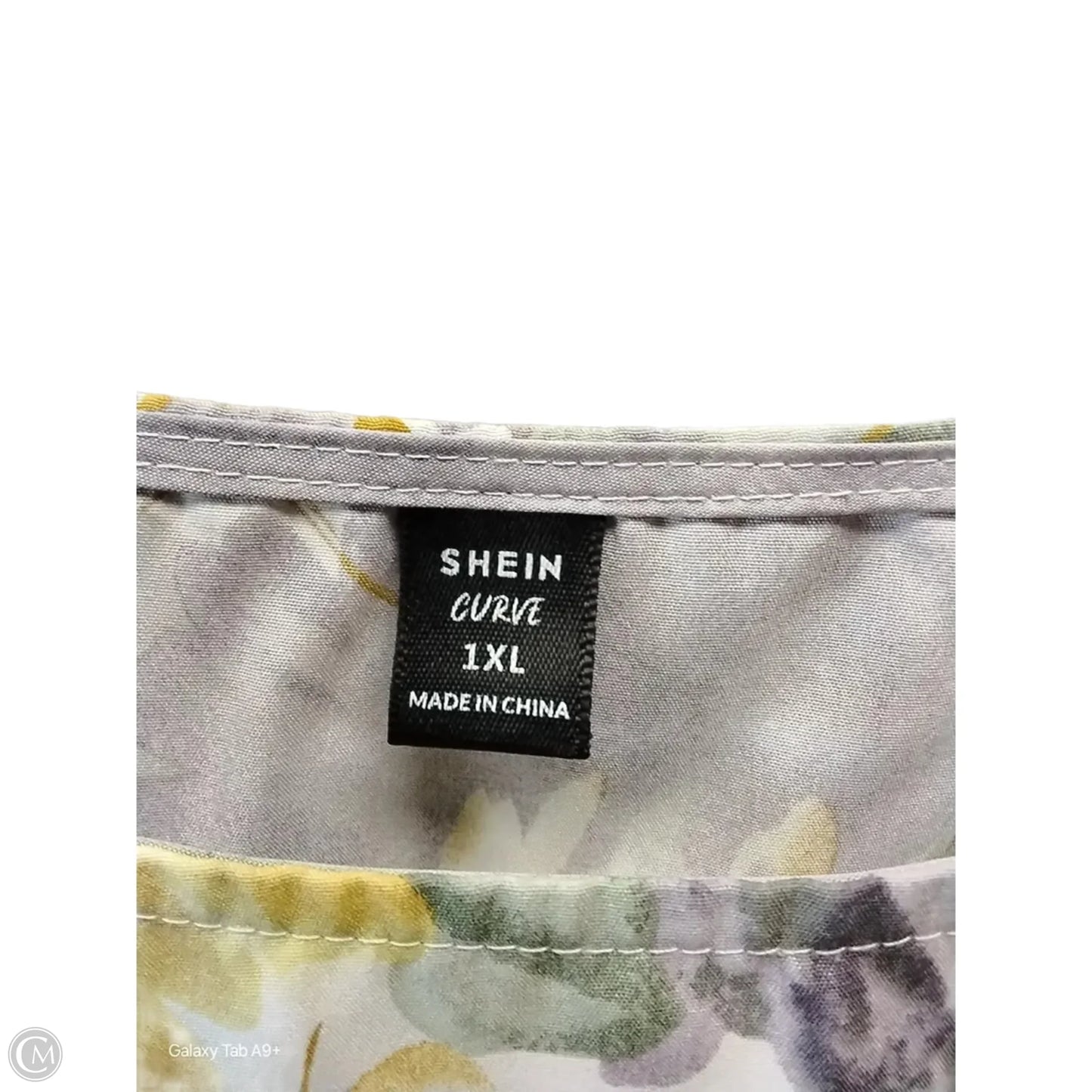 Dress Casual Short By Shein In Floral Print, Size: 1x