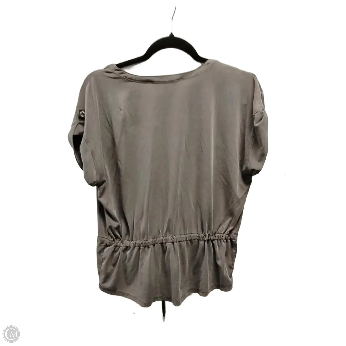 Blouse Short Sleeve By White House Black Market In Grey, Size: Xs
