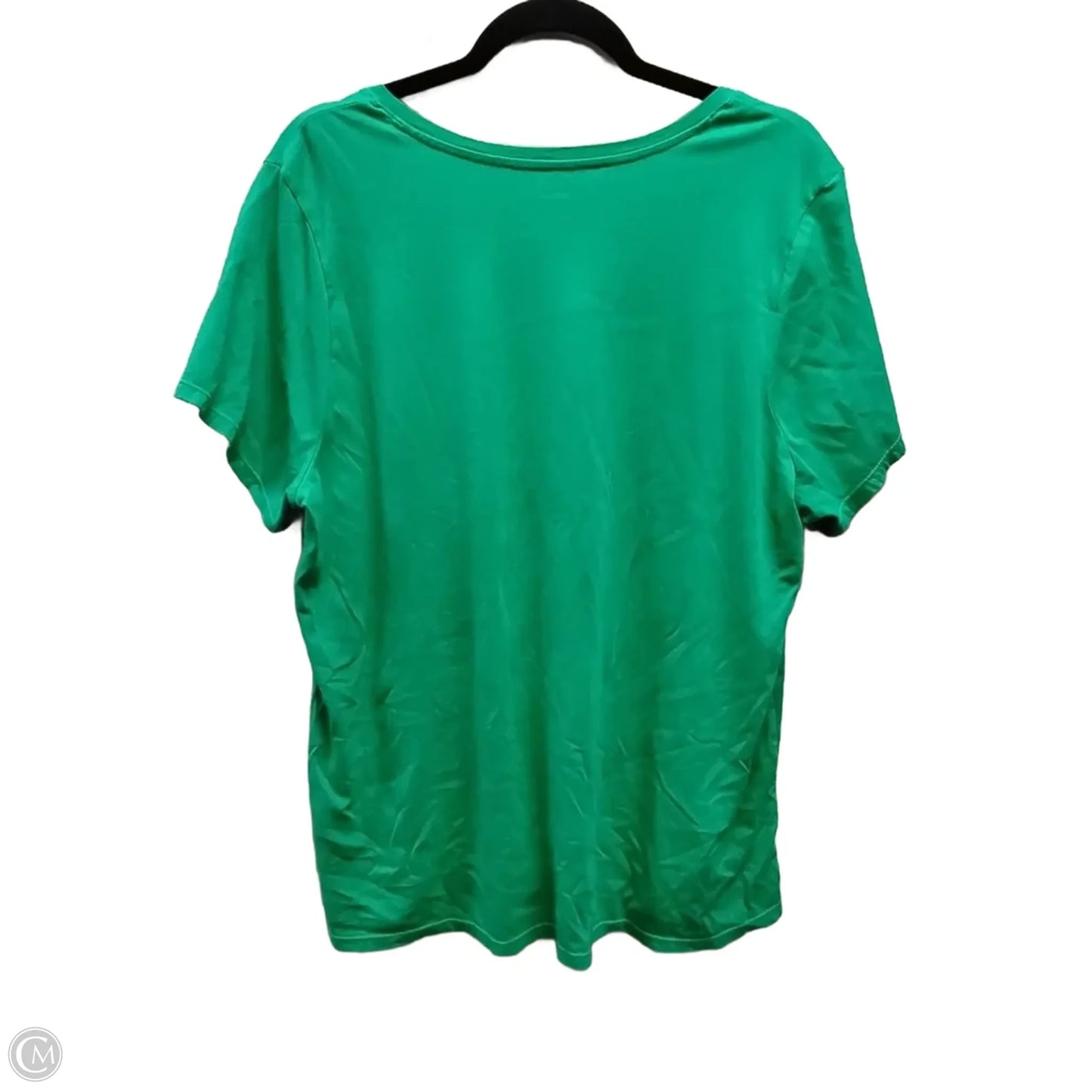 Top Short Sleeve By Calvin Klein In Green, Size: 1x