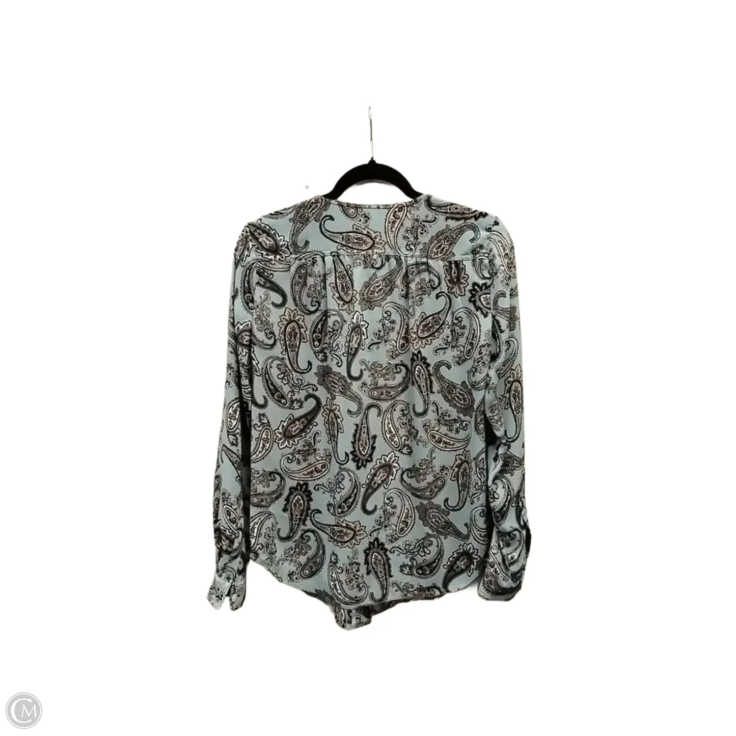 Blouse Long Sleeve By Loft In Paisley Print, Size: Xs